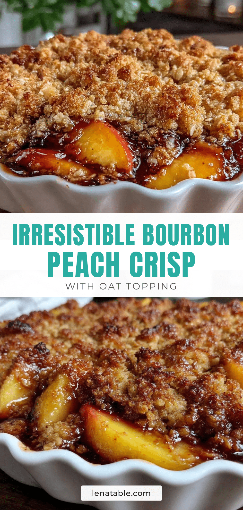 bourbon peach crisp recipe