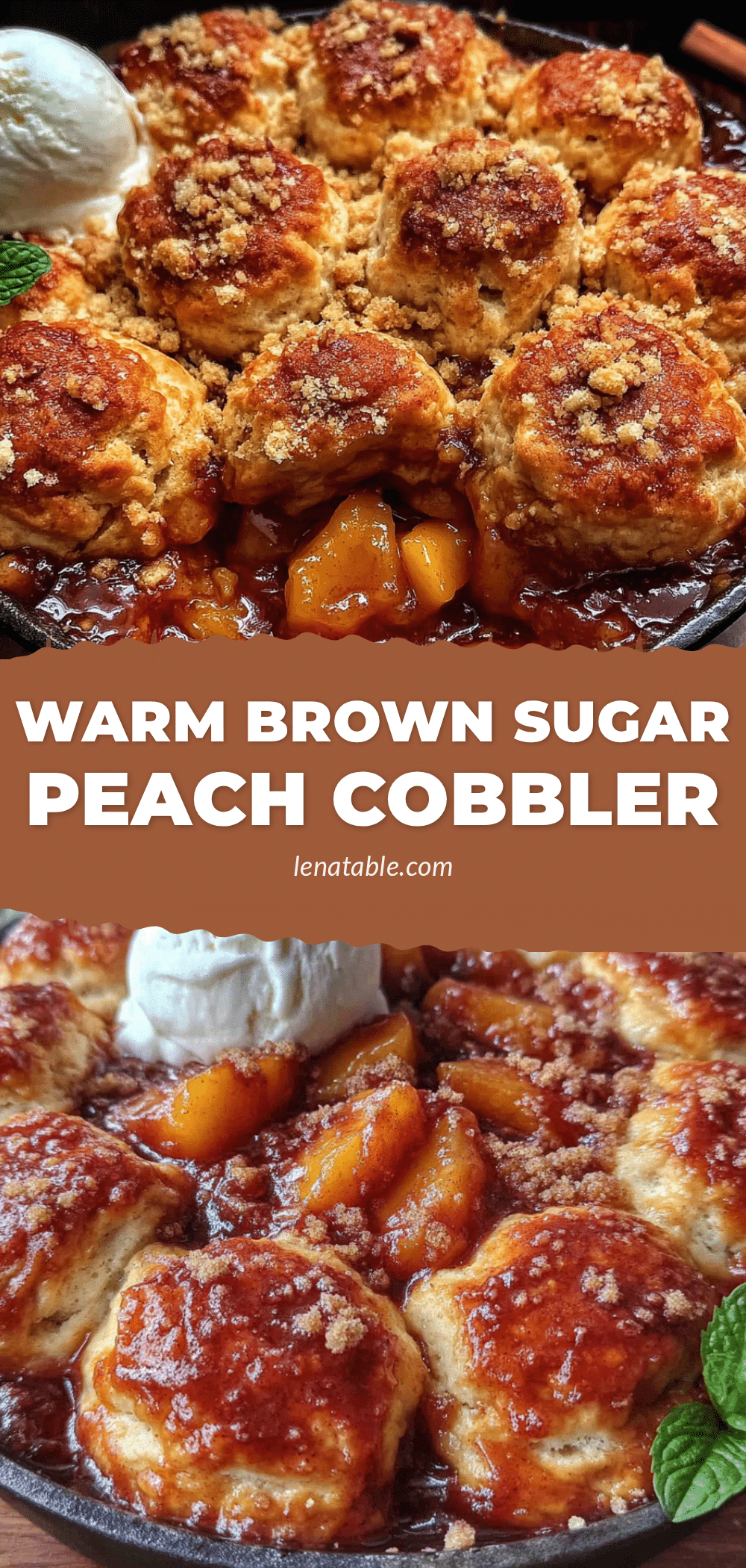 brown sugar peach cobbler recipe