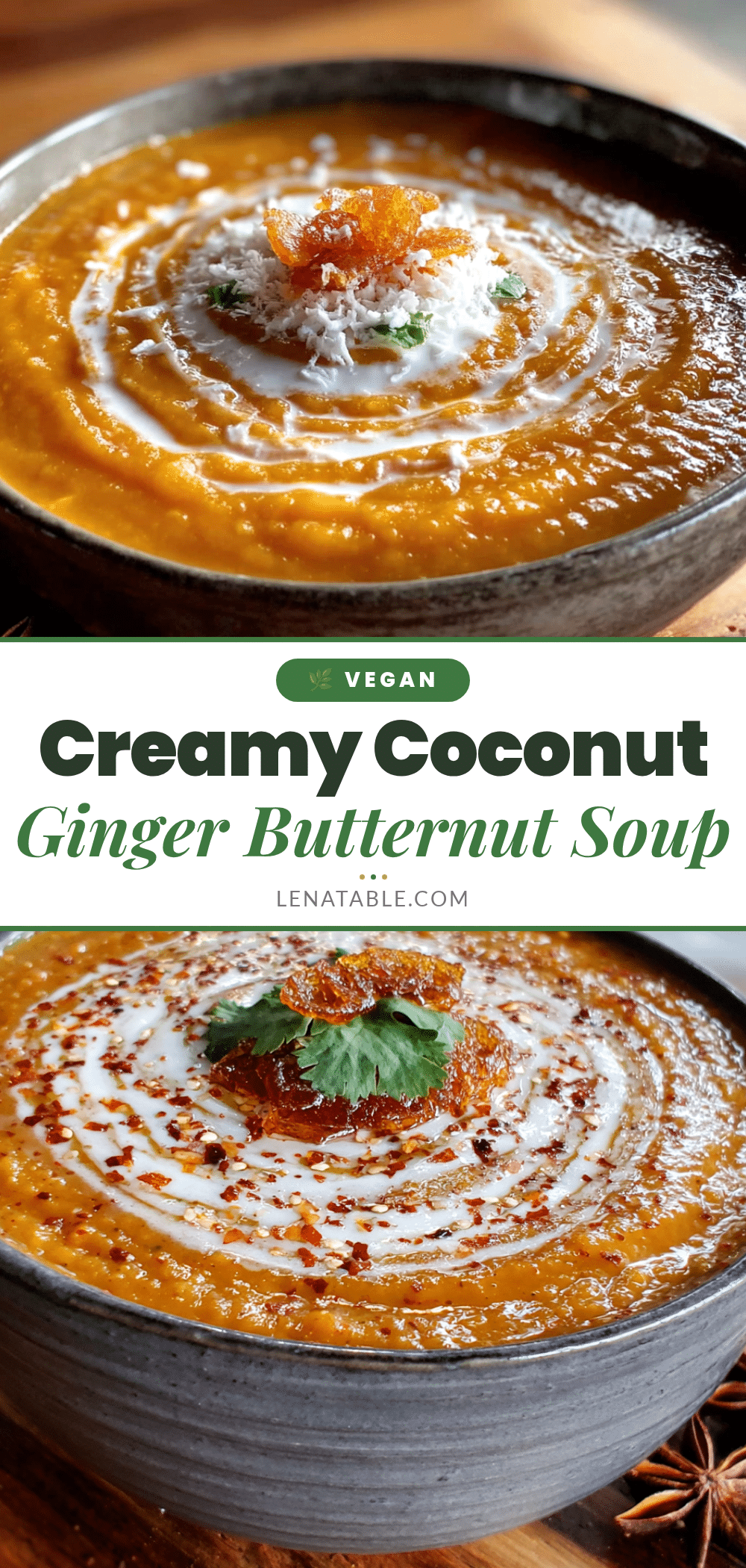 creamy roasted butternut squash soup with coconut milk and ginger recipe