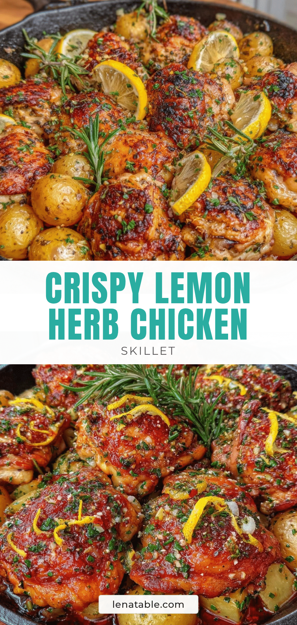 crispy lemon herb chicken skillet recipe