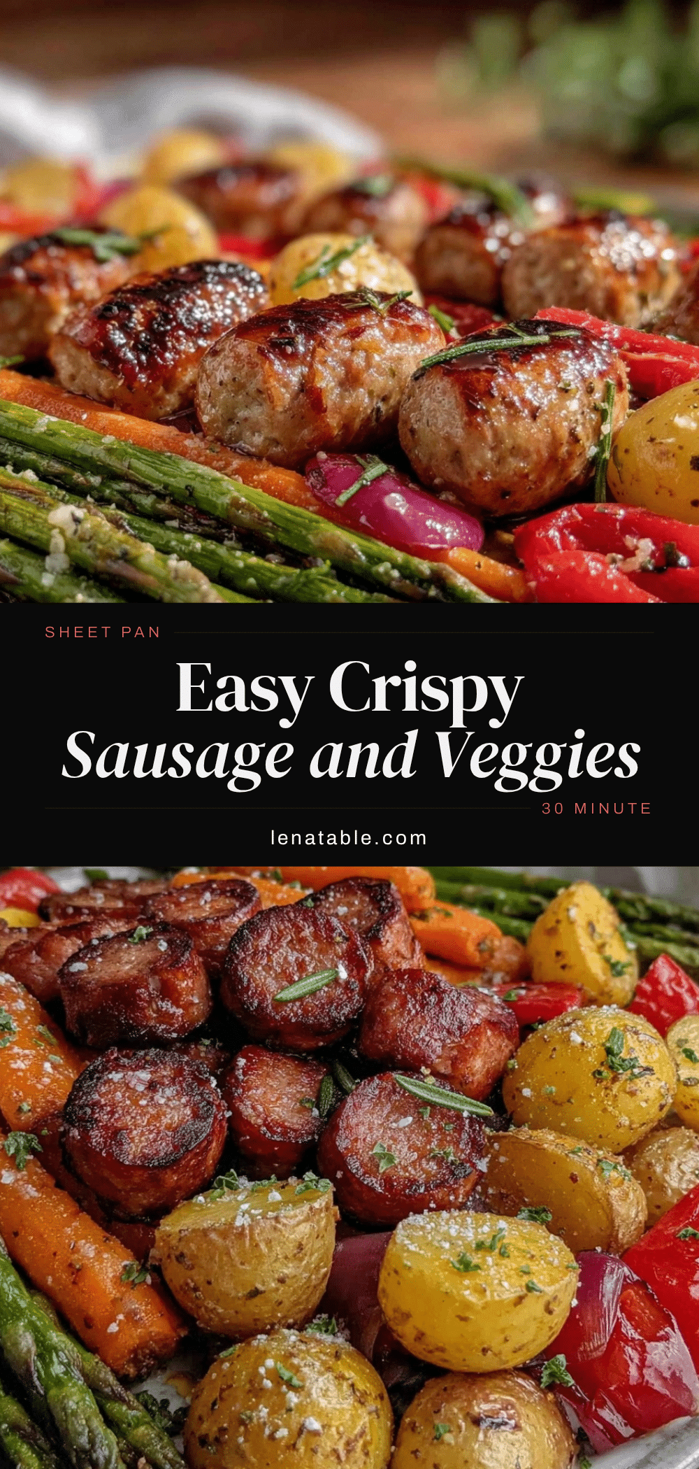 easy crispy sheet pan sausage and vegetables recipe