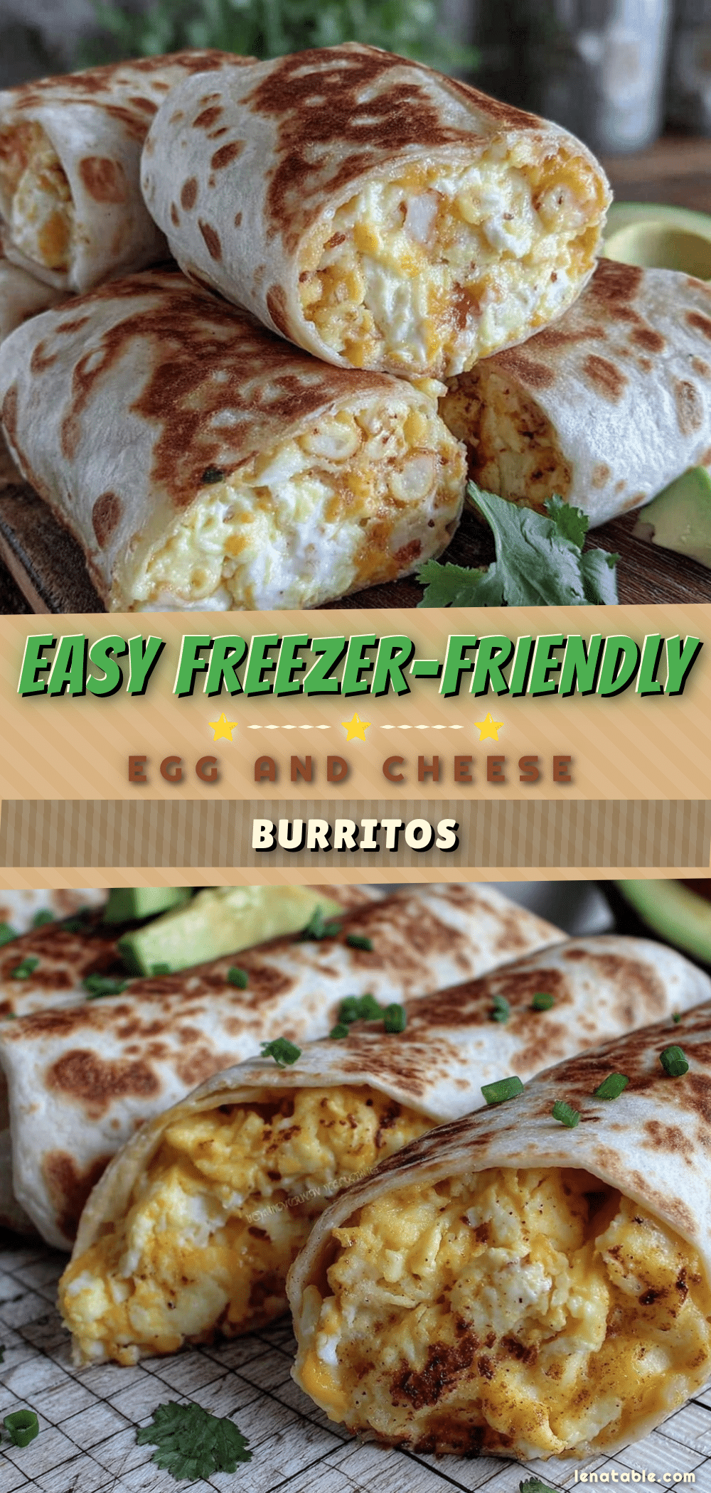easy freezer-friendly egg and cheese breakfast burritos recipe