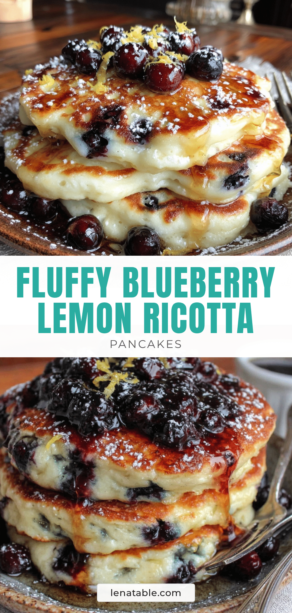 fluffy blueberry lemon ricotta pancakes recipe