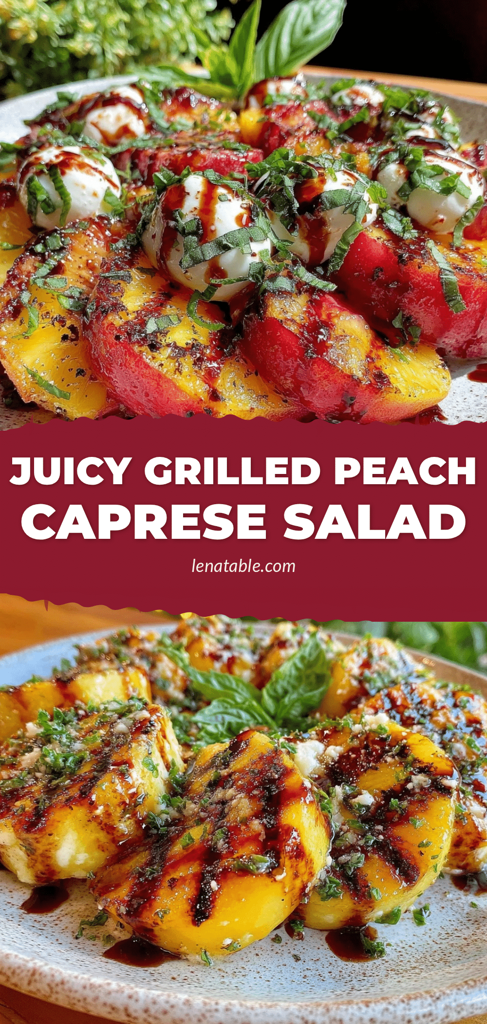 fresh grilled peach caprese salad recipe