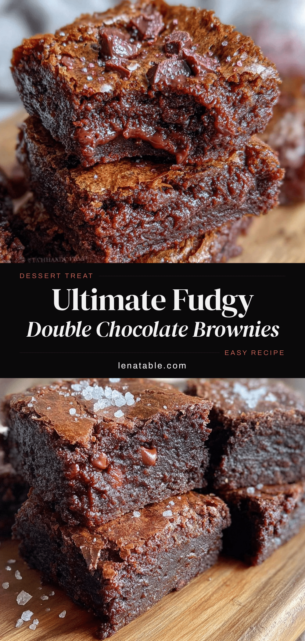 fudgy double chocolate brownies recipe