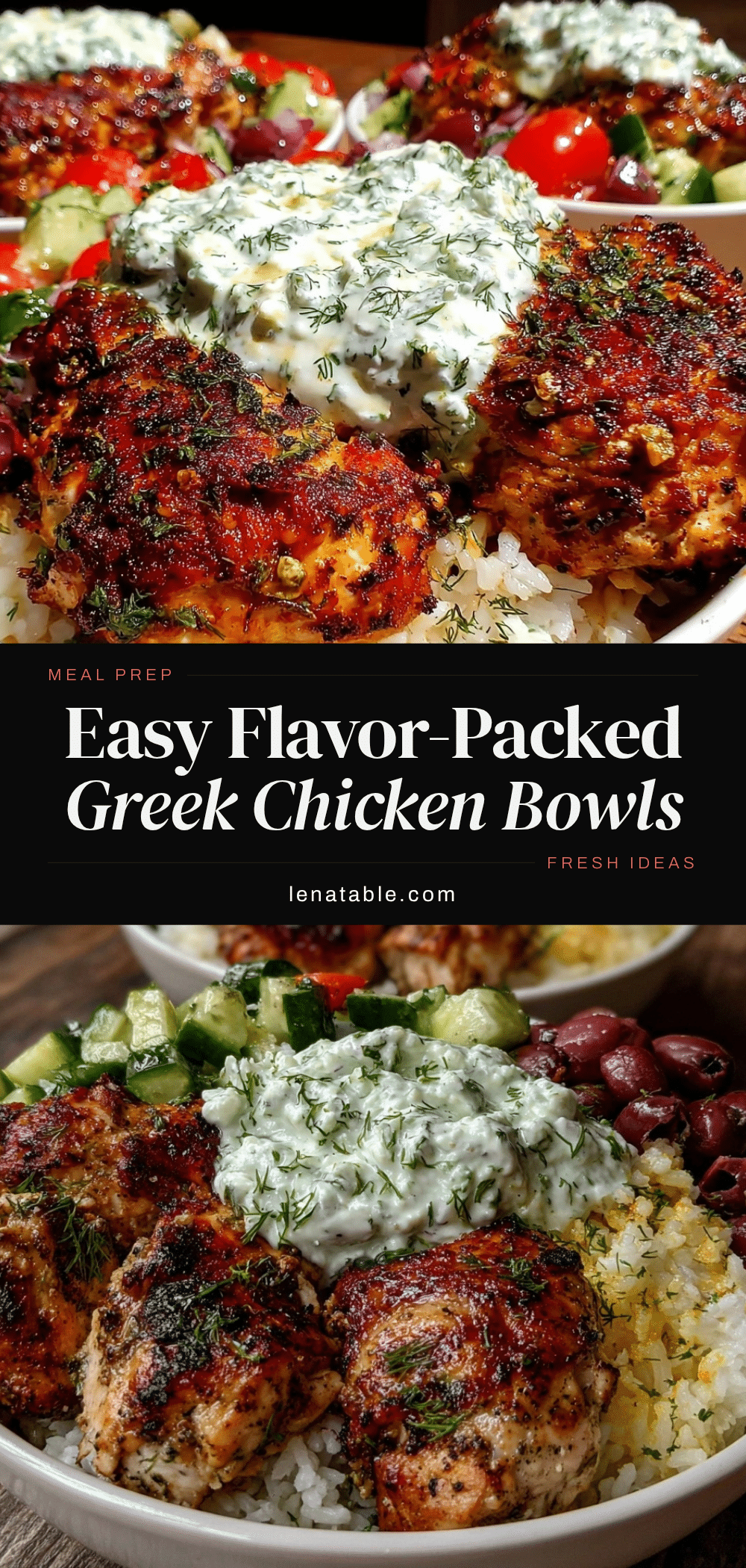 Greek chicken bowls recipe