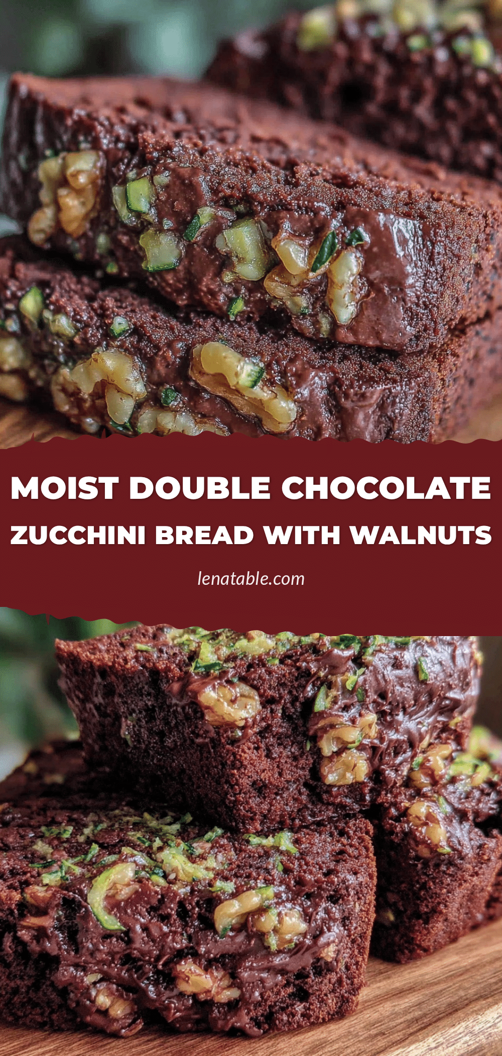moist double chocolate zucchini bread recipe