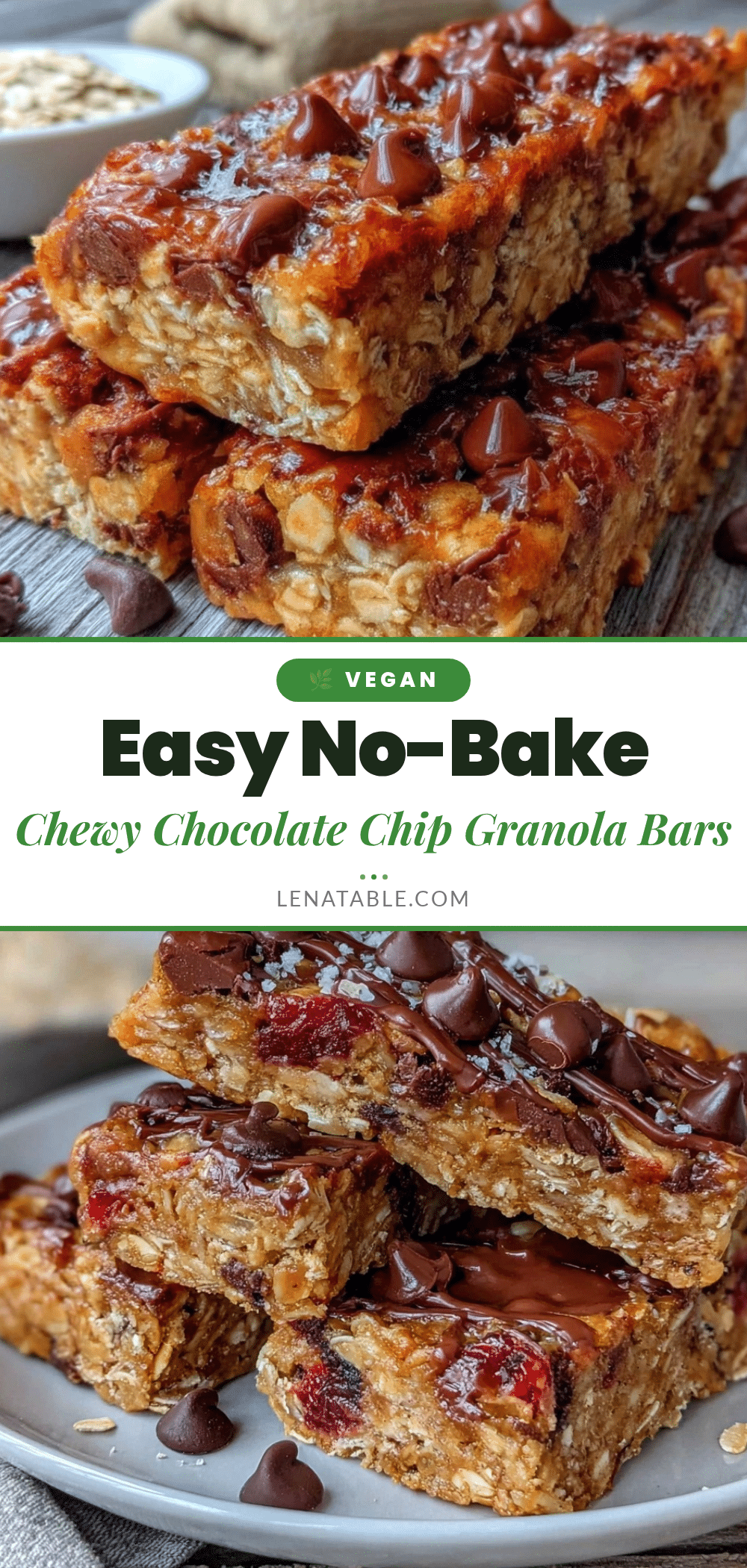 no-bake chocolate chip granola bars recipe