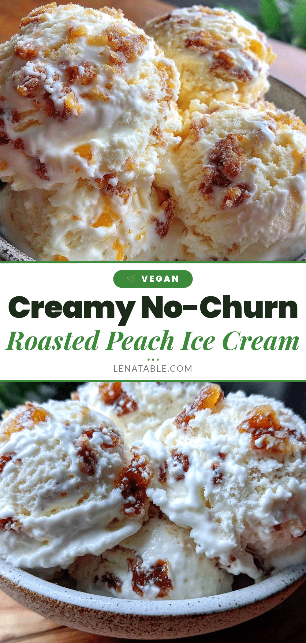 no-churn roasted peach ice cream recipe