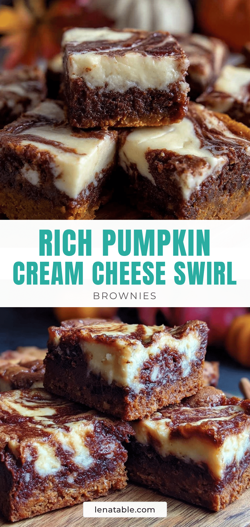 pumpkin cream cheese swirl brownies recipe