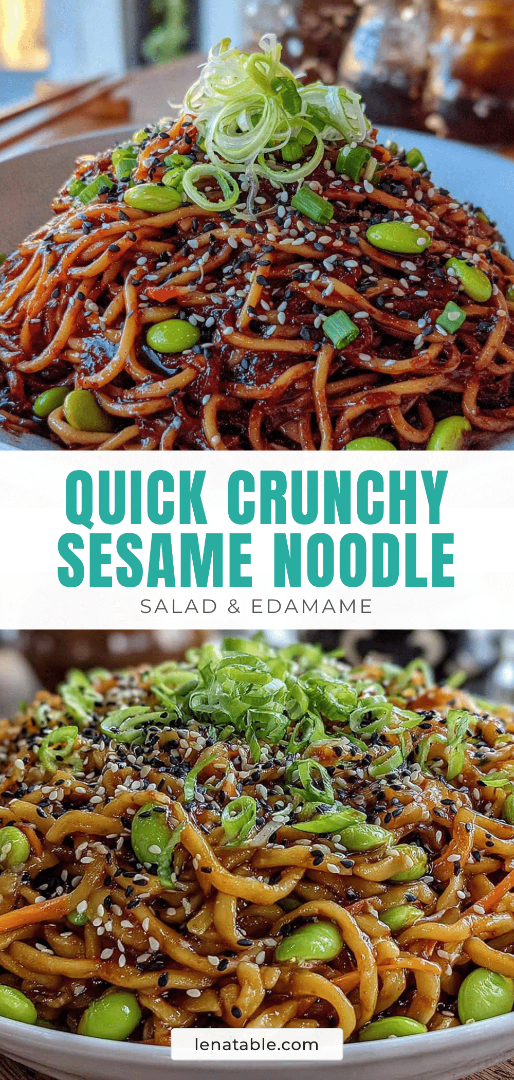 quick crunchy sesame noodle salad with edamame recipe