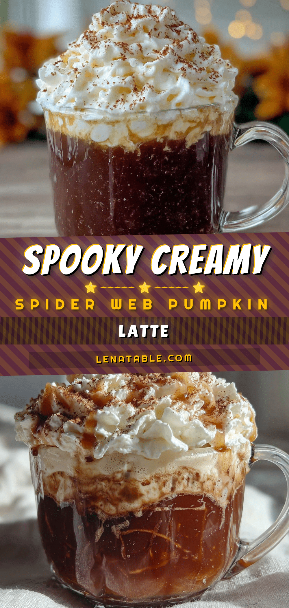 spider web pumpkin spice latte recipe