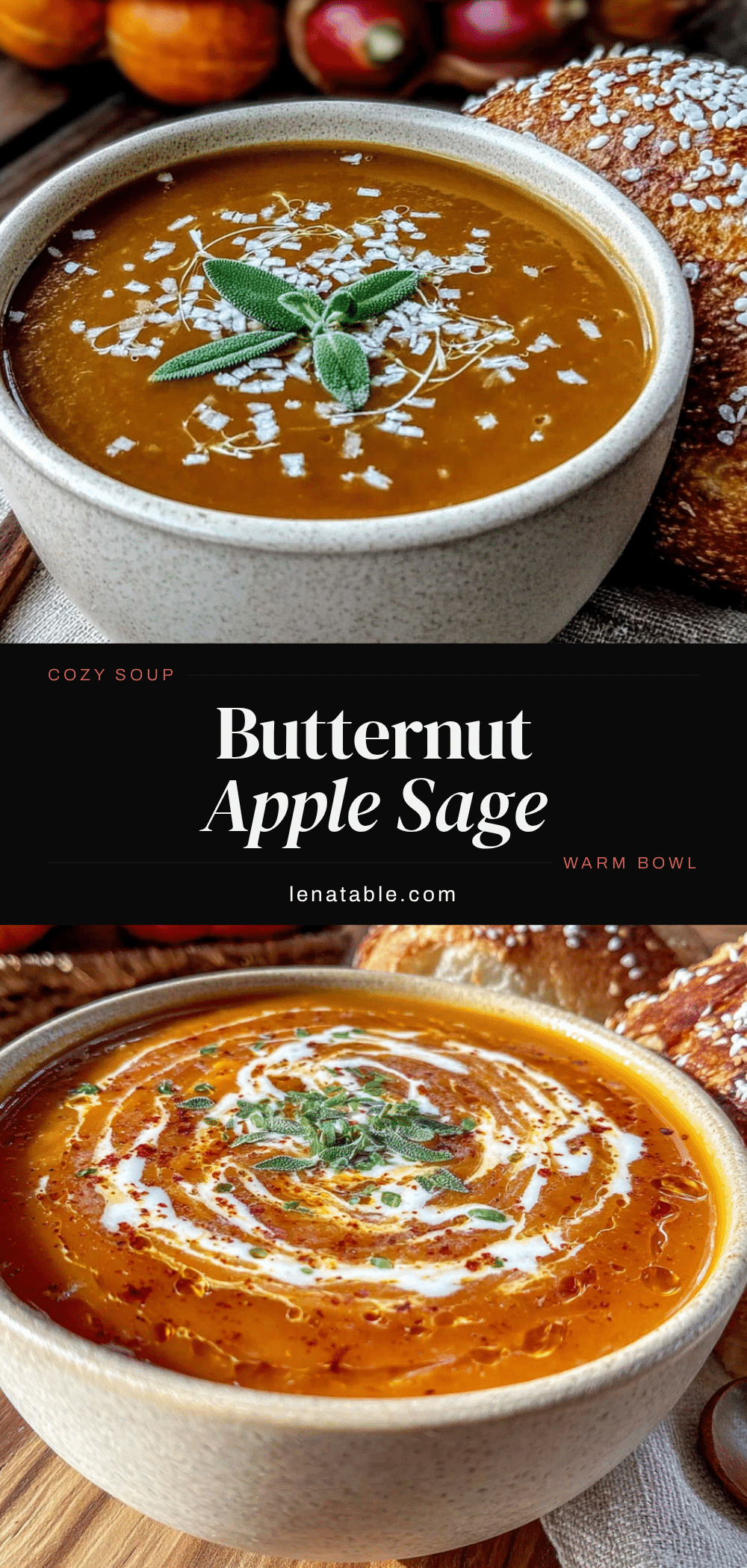 butternut squash and apple soup with sage recipe