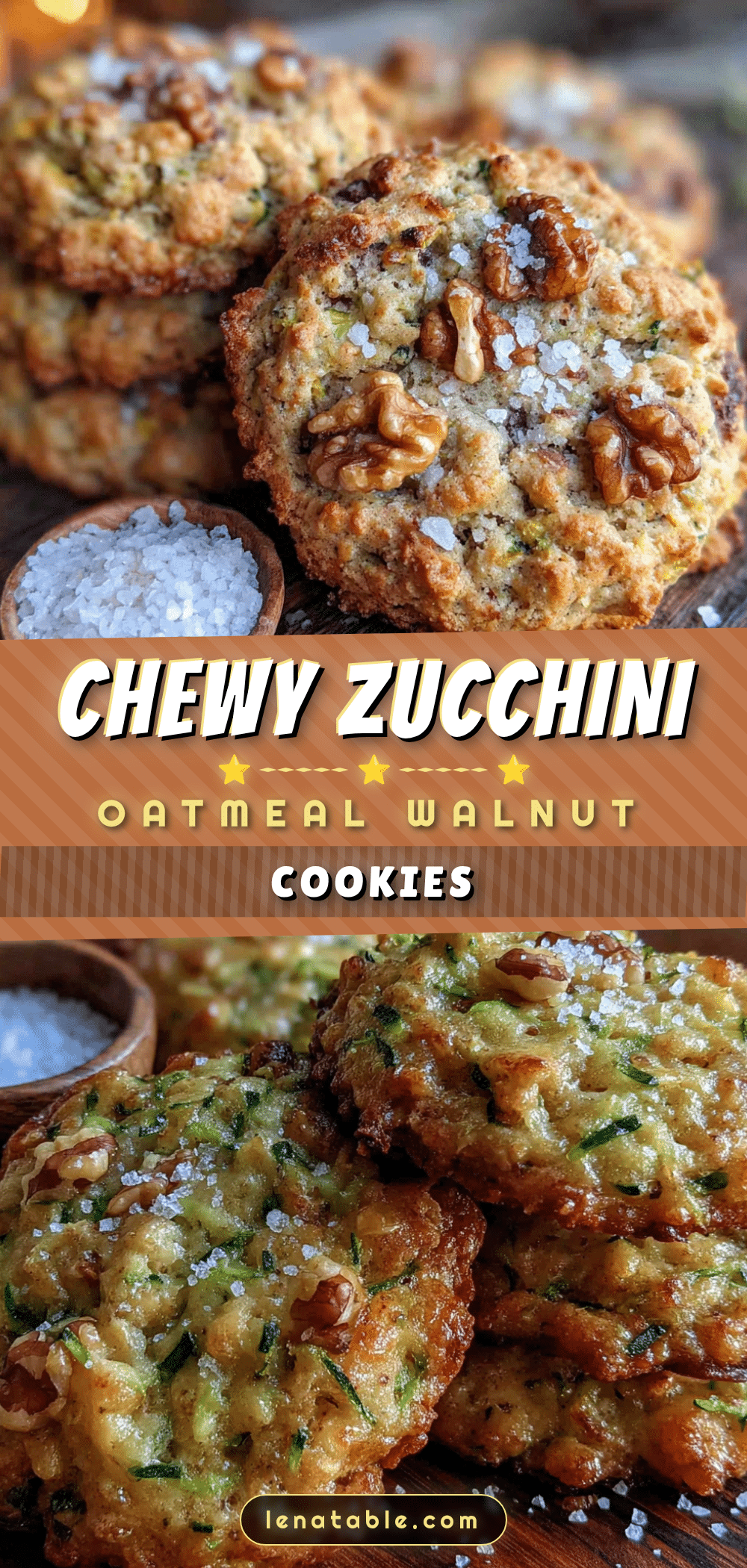 chewy zucchini oatmeal cookies with walnuts recipe