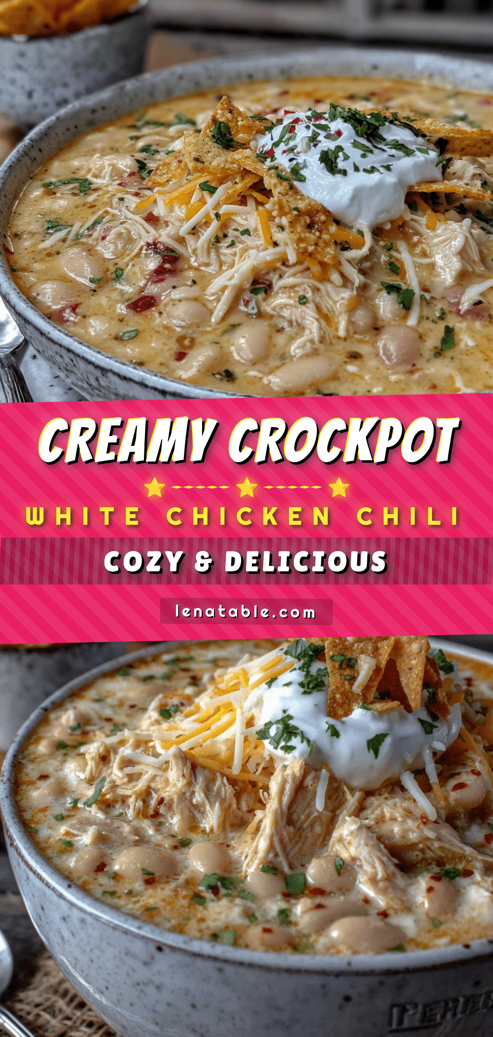 creamy crockpot white chicken chili recipe