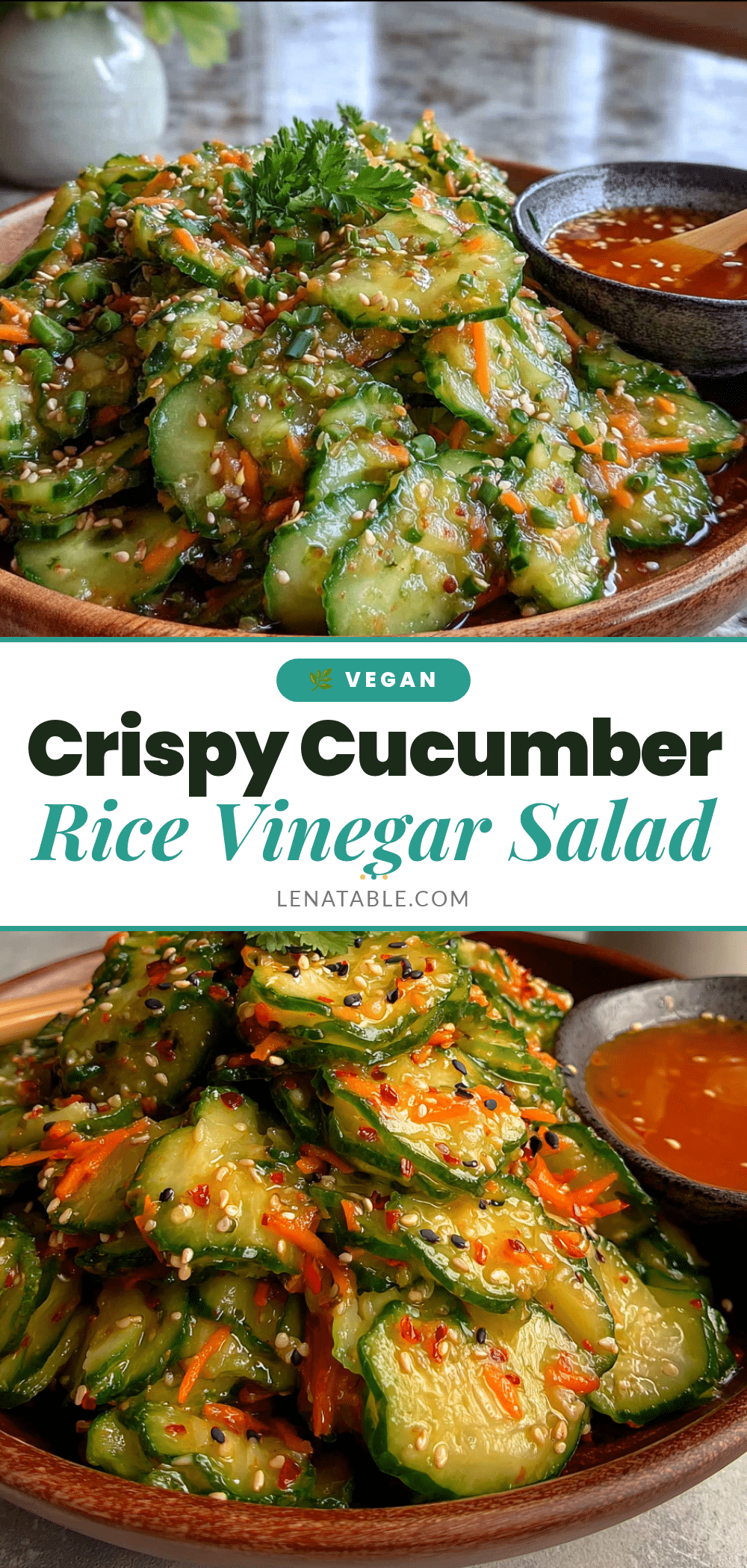 crispy cucumber rice vinegar salad recipe