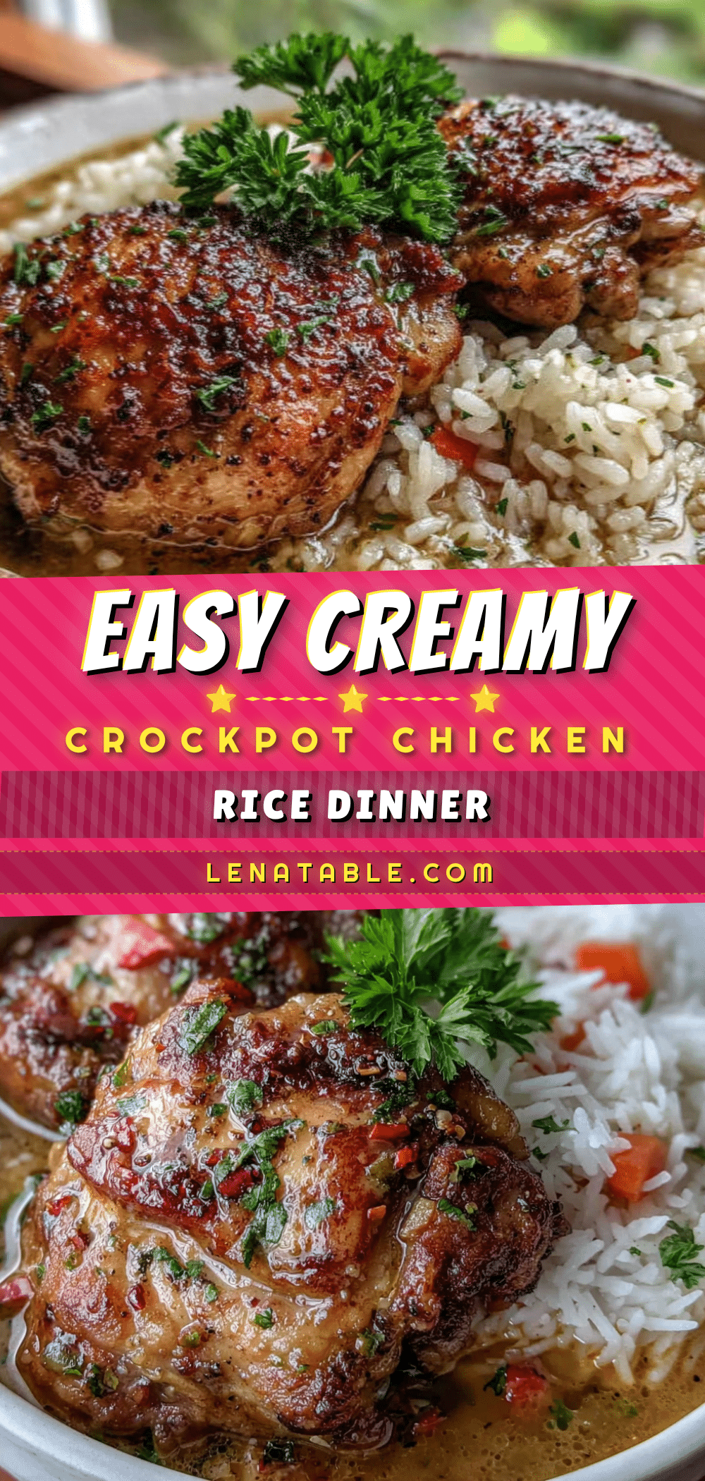 crockpot chicken thigh and rice recipe
