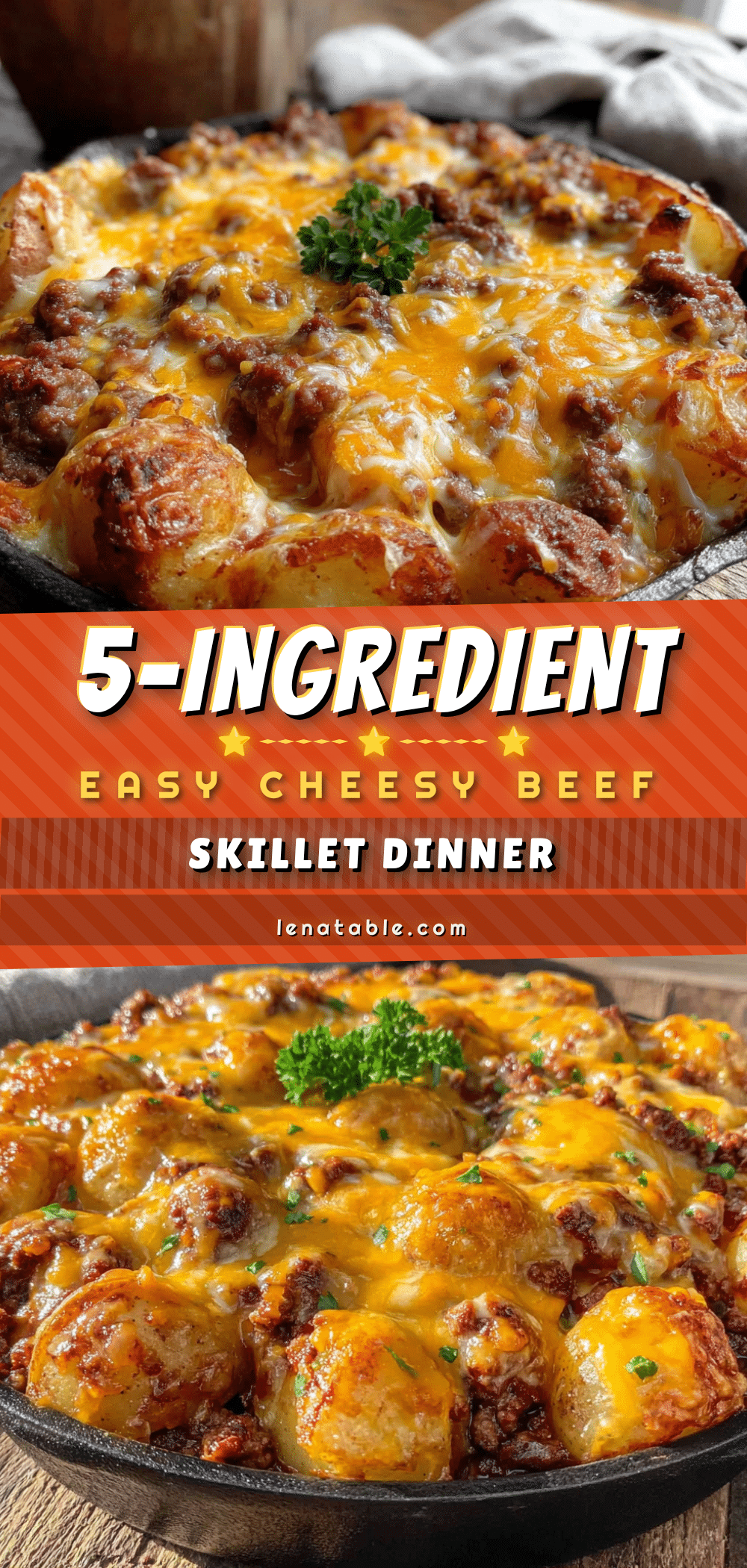 easy cheesy ground beef skillet dinner recipe
