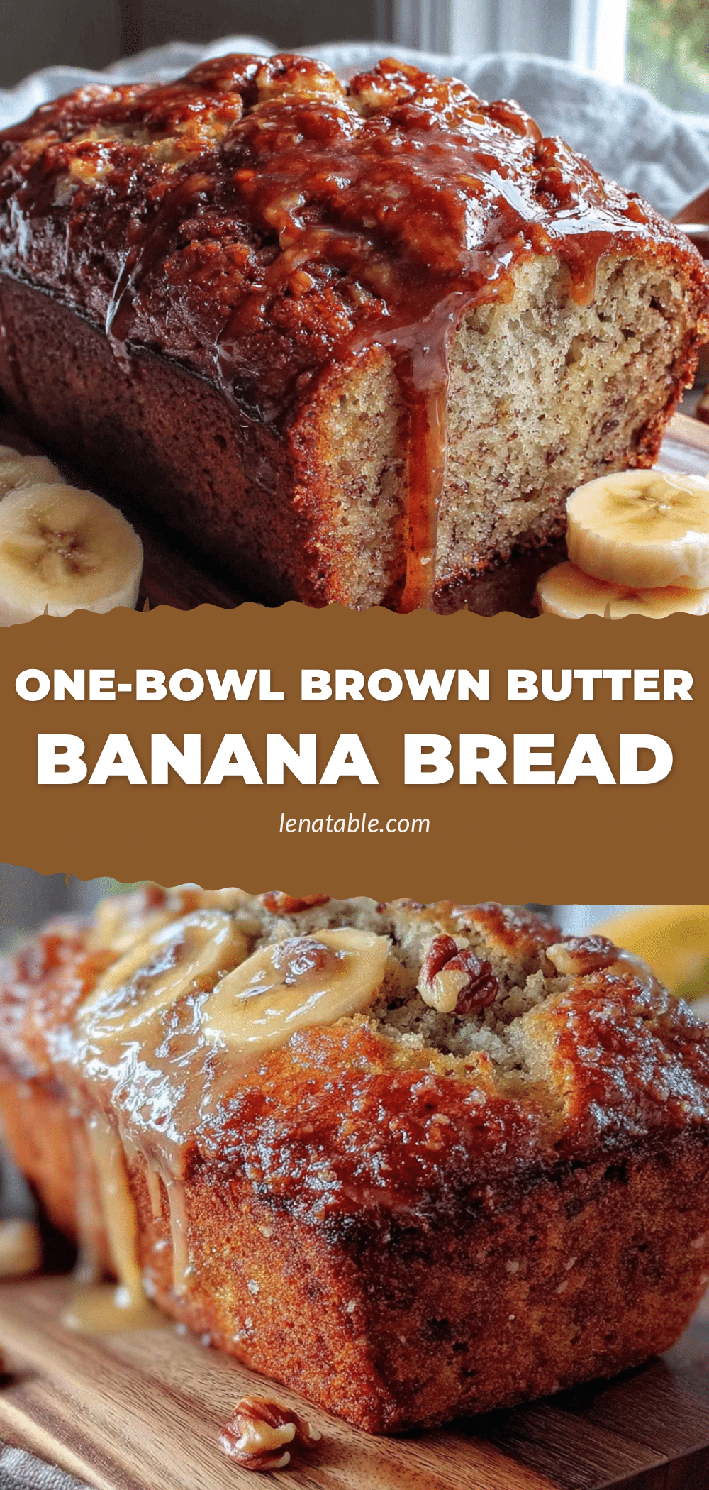 easy one-bowl banana bread with brown butter icing recipe