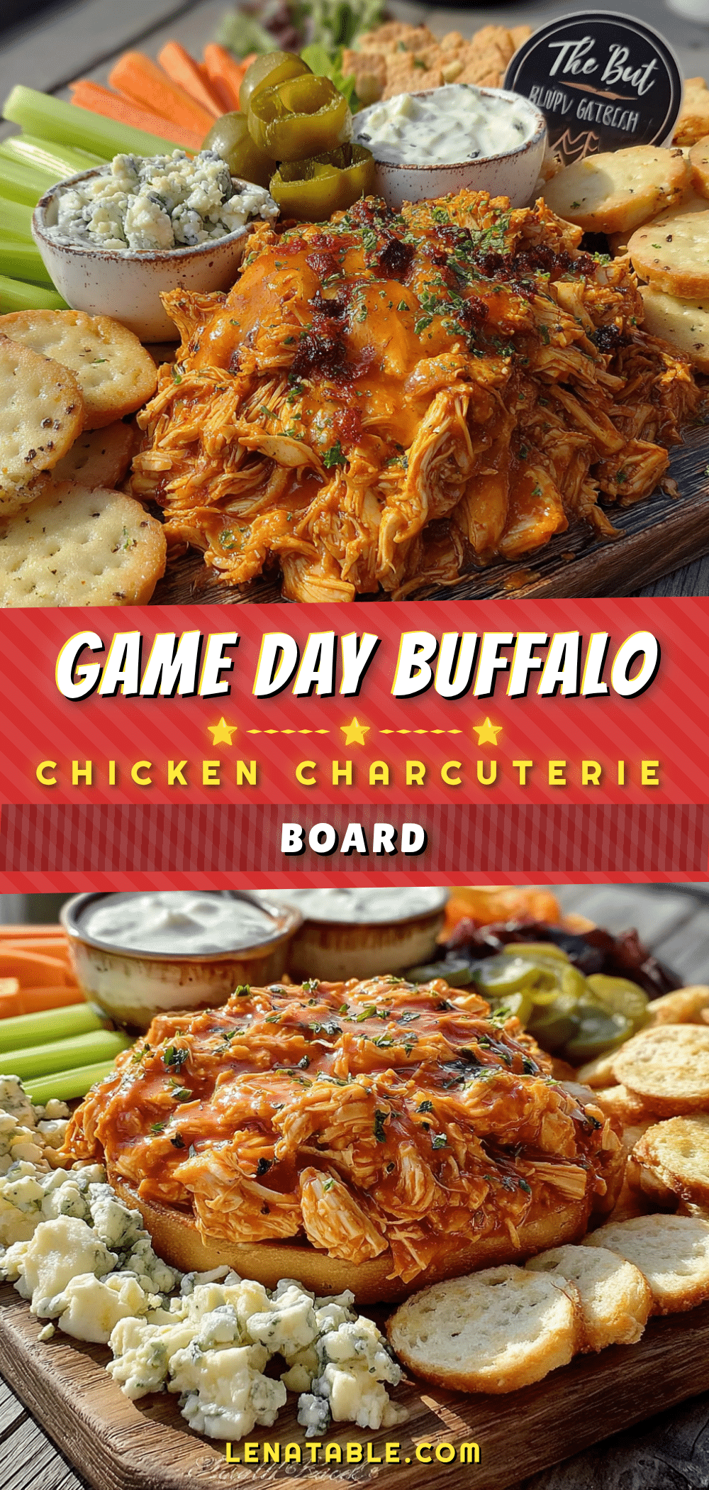 game day buffalo chicken charcuterie board recipe