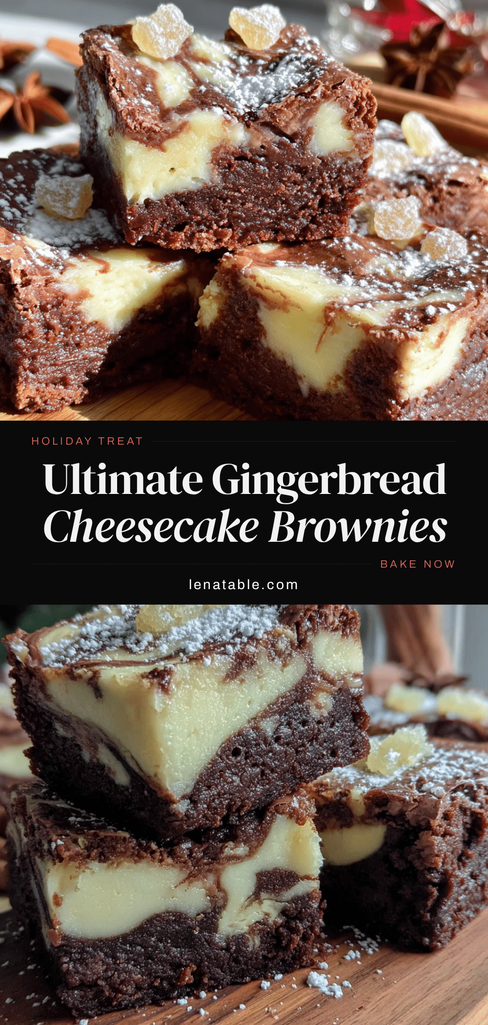 gingerbread cheesecake swirl brownies recipe