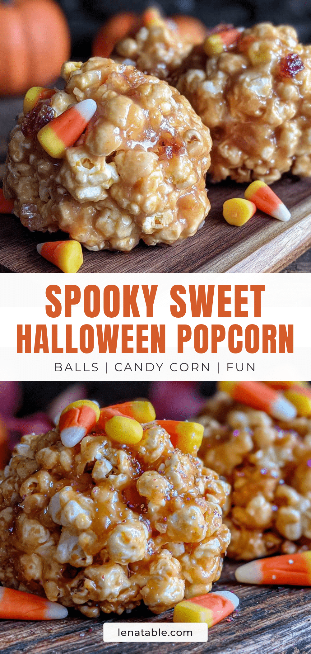 halloween popcorn balls with candy corn recipe