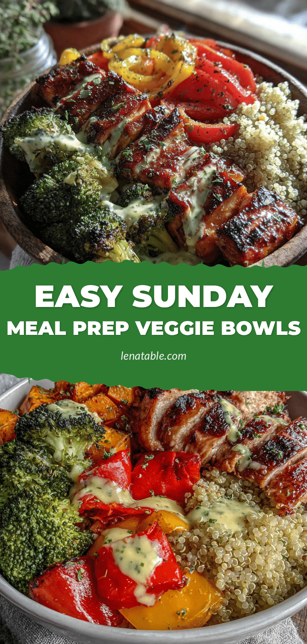 healthy sunday meal prep chicken and veggie bowls recipe