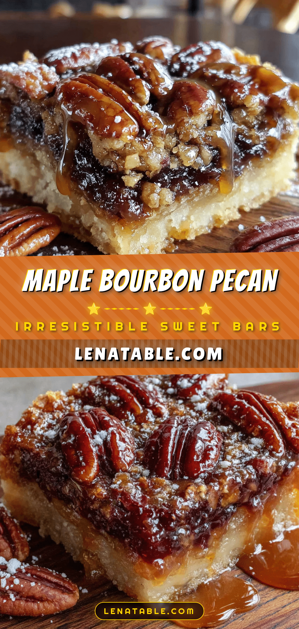 maple bourbon pecan pie bars recipe