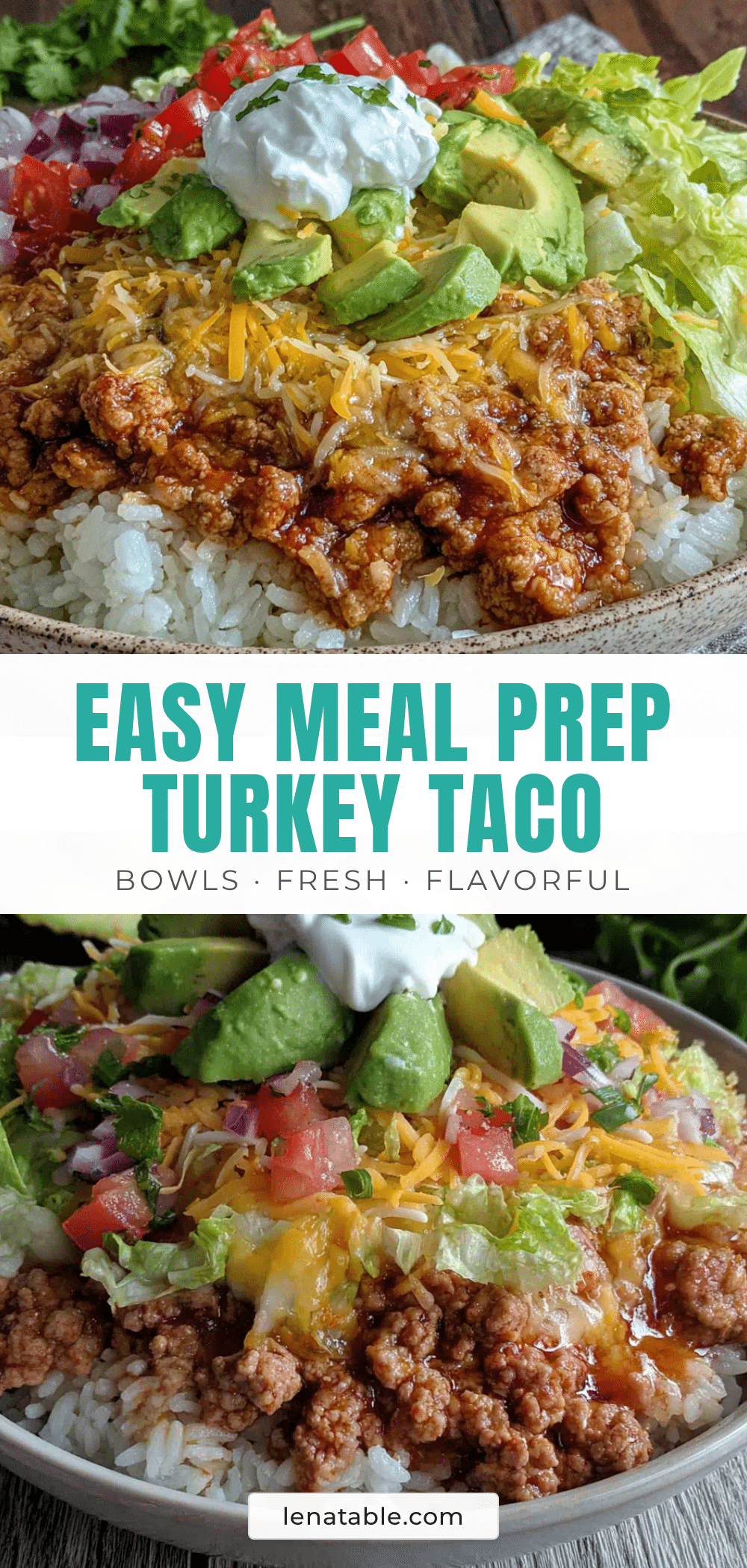 meal prep turkey taco bowls recipe