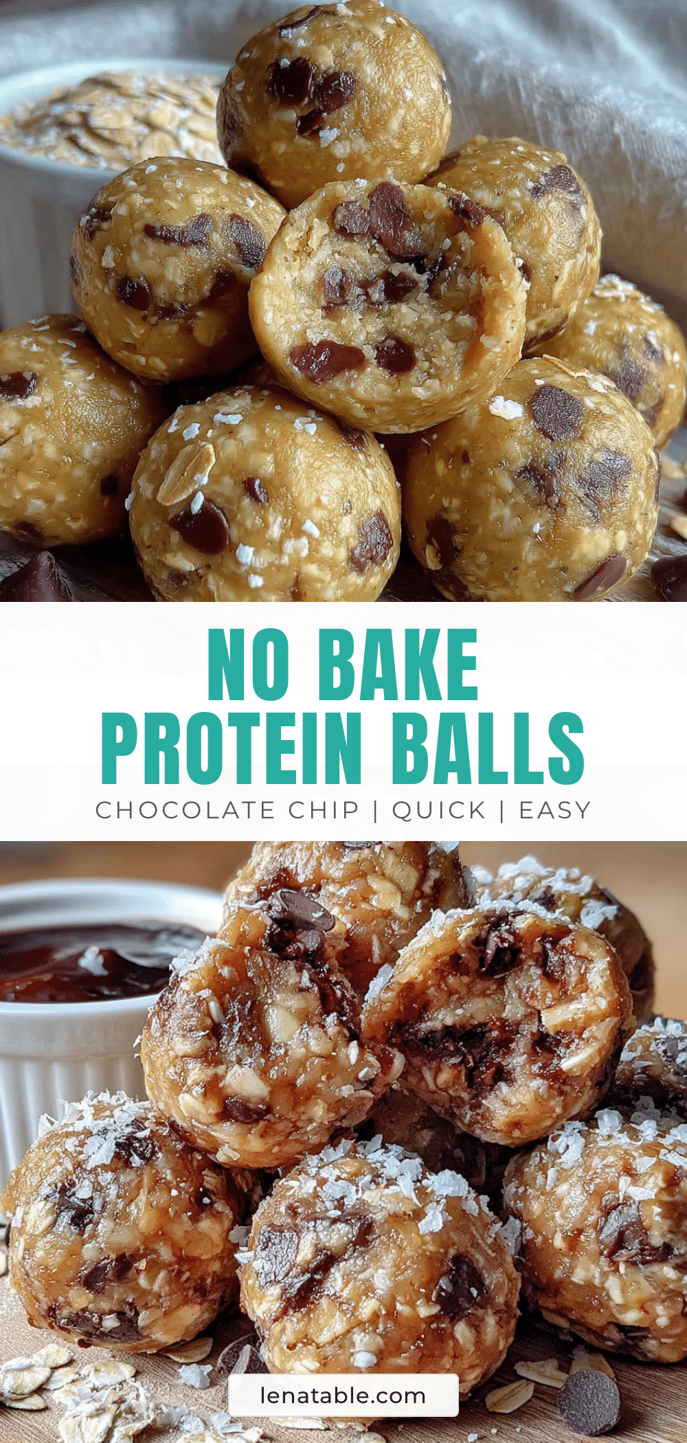 no-bake chocolate chip protein balls recipe