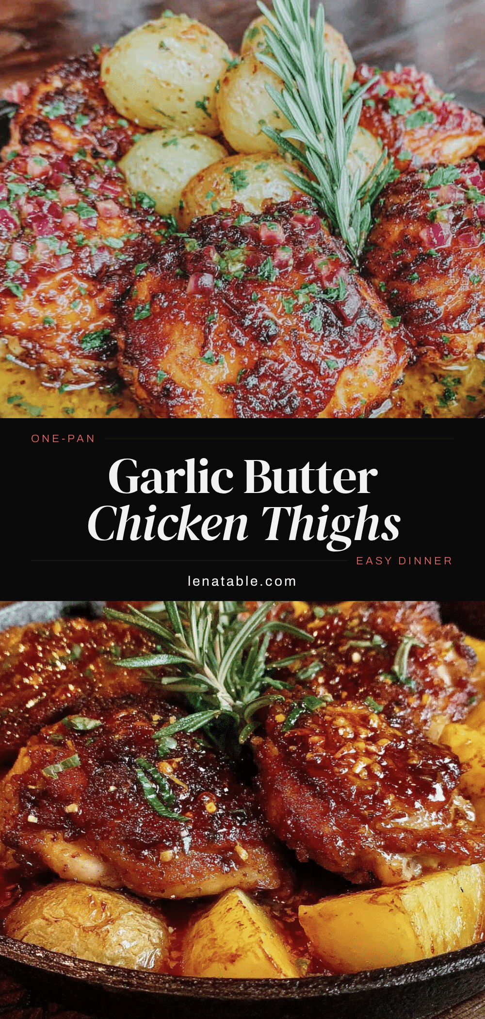 one-pan garlic butter chicken with potatoes recipe