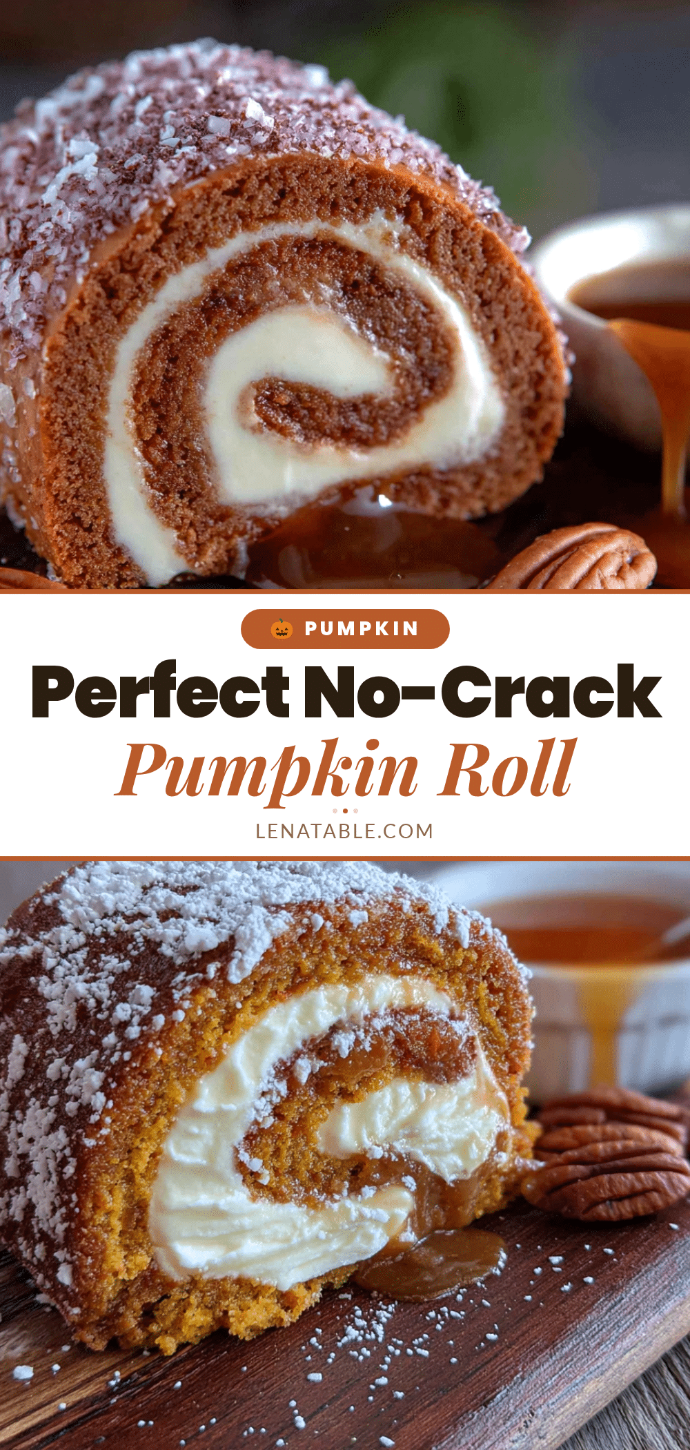 perfect no-crack pumpkin roll recipe