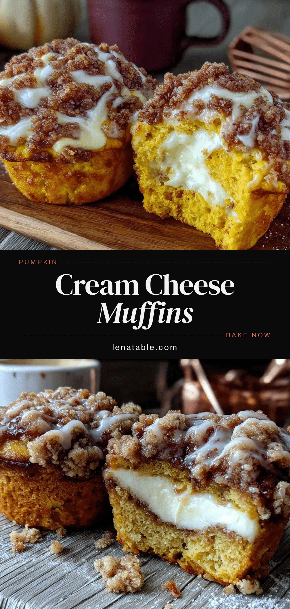 pumpkin cream cheese muffins recipe