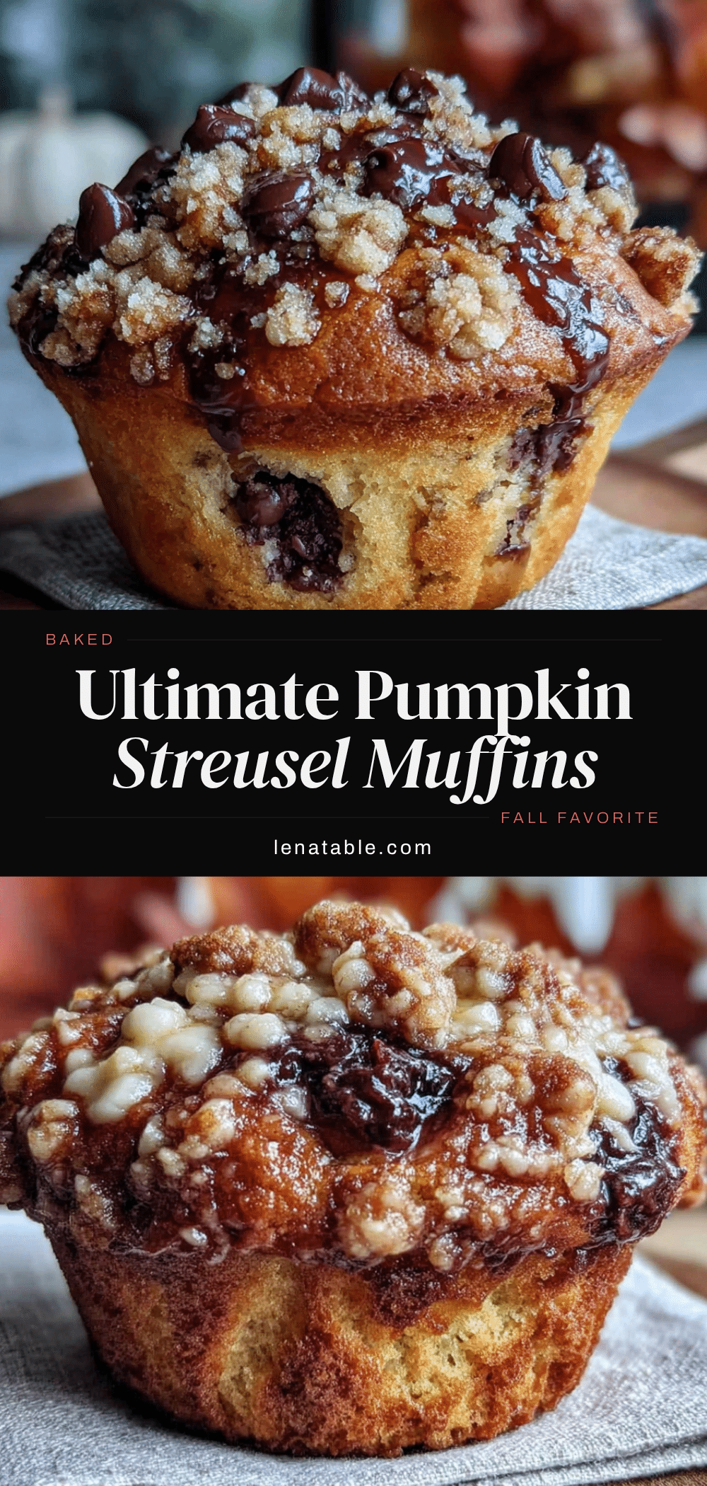 pumpkin streusel muffins with chocolate chips recipe