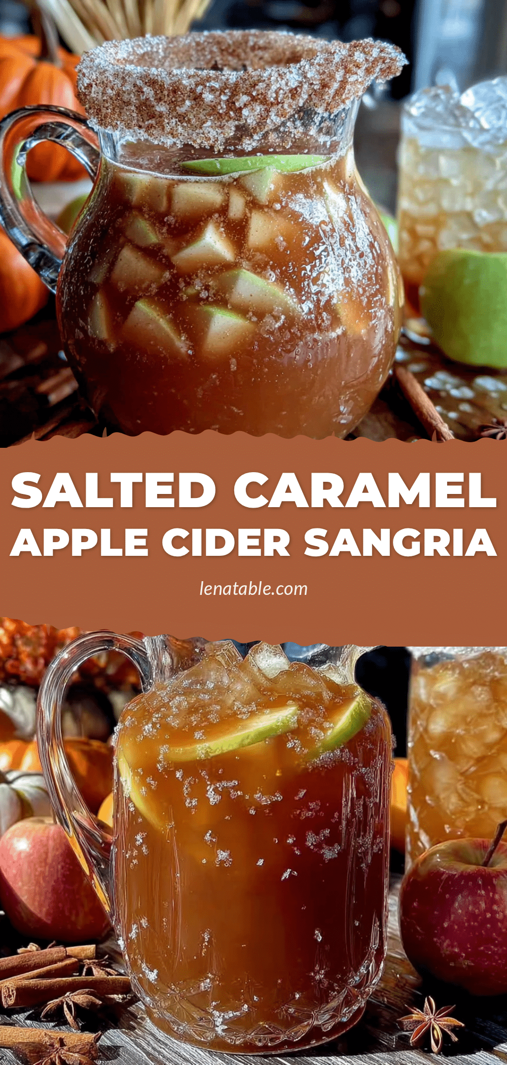 Salted Caramel Apple Cider Sangria recipe
