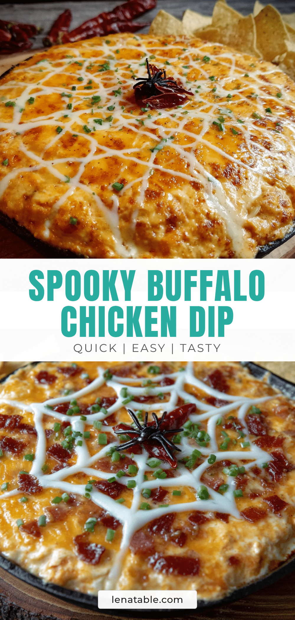 spider web buffalo chicken dip recipe