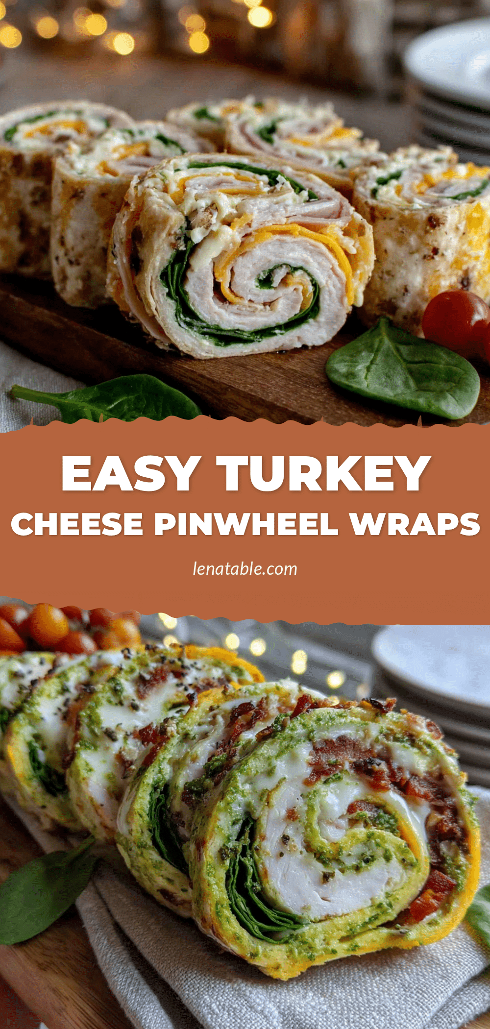 turkey and cheese pinwheel wraps recipe