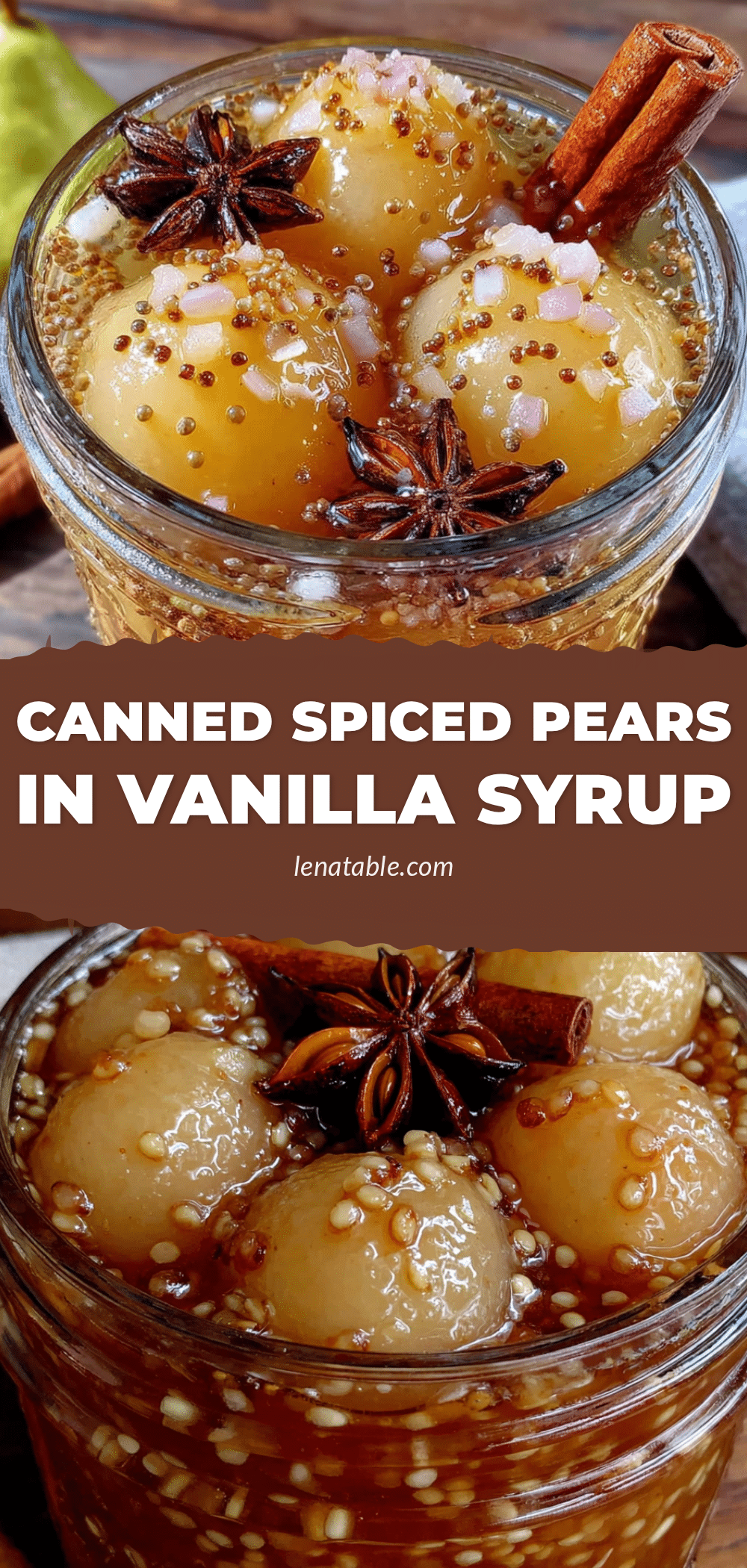 vanilla spiced pears recipe