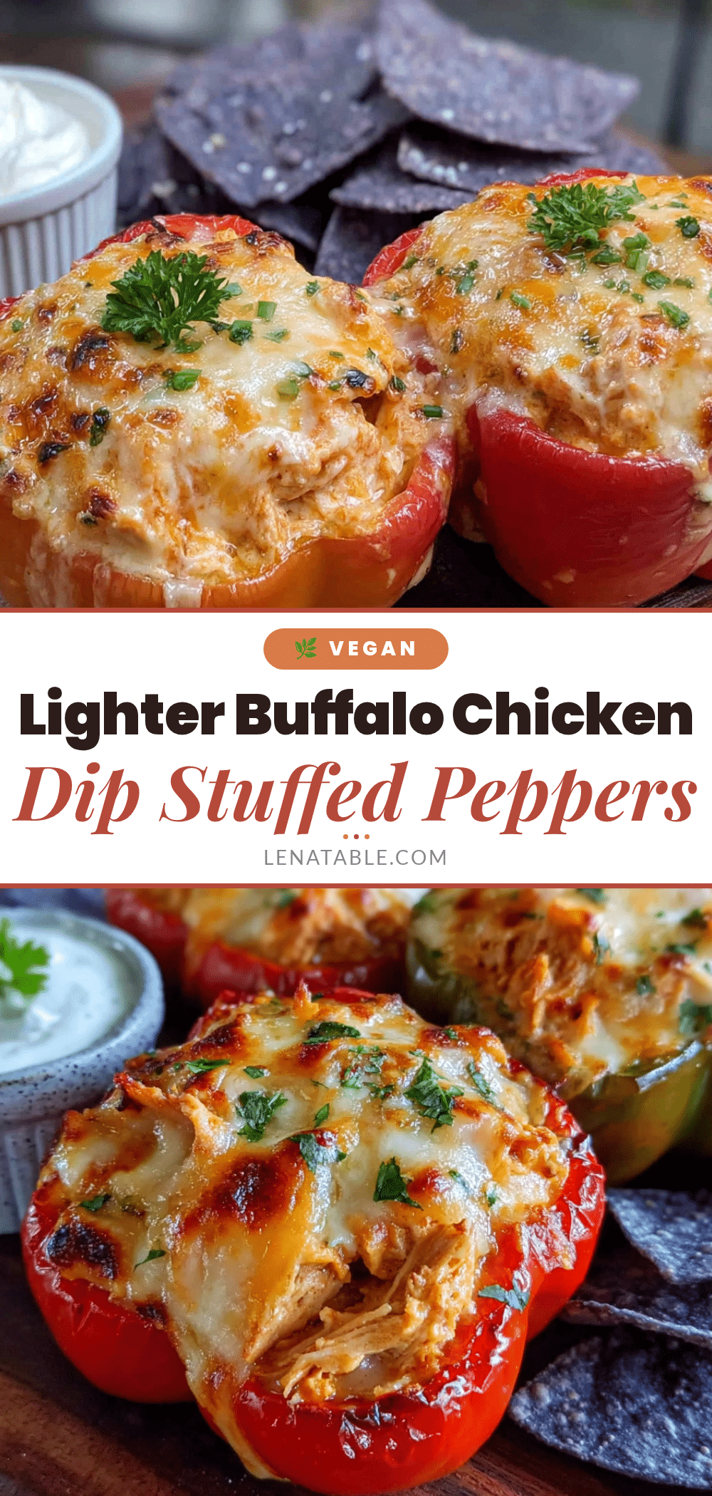 buffalo chicken dip stuffed peppers recipe