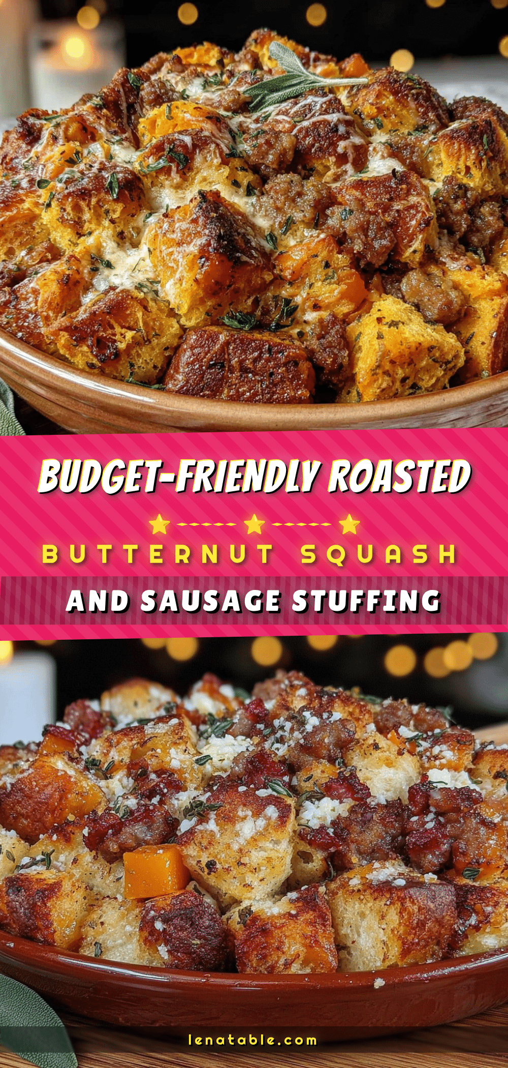 butternut squash and sausage stuffing recipe