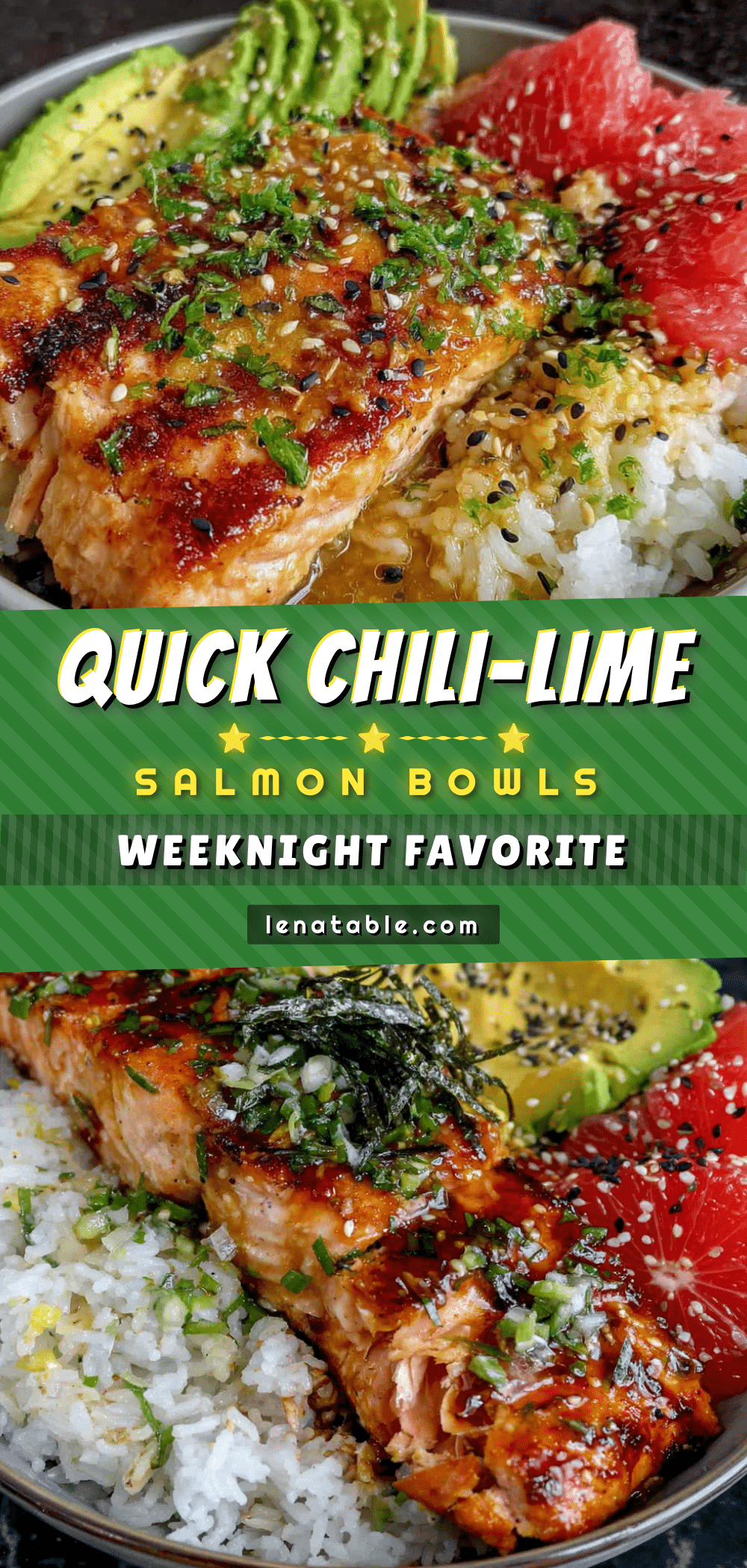 chili-lime salmon bowls recipe