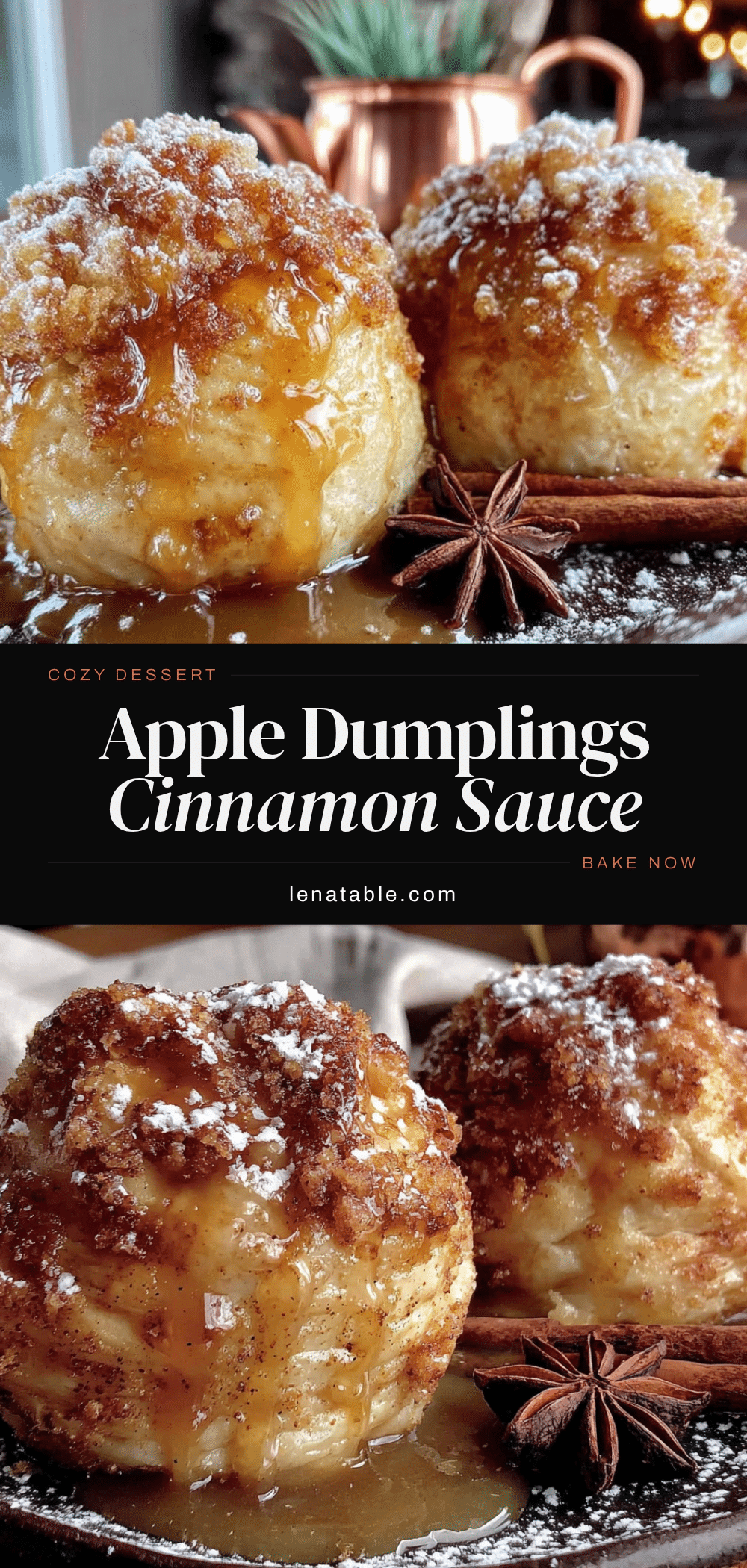 cozy apple dumplings with cinnamon sugar sauce recipe