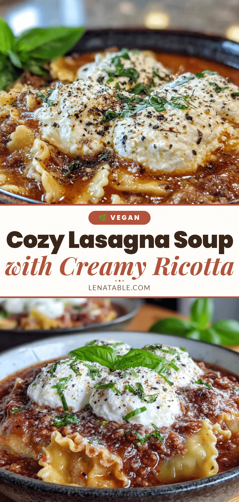 cozy lasagna soup recipe