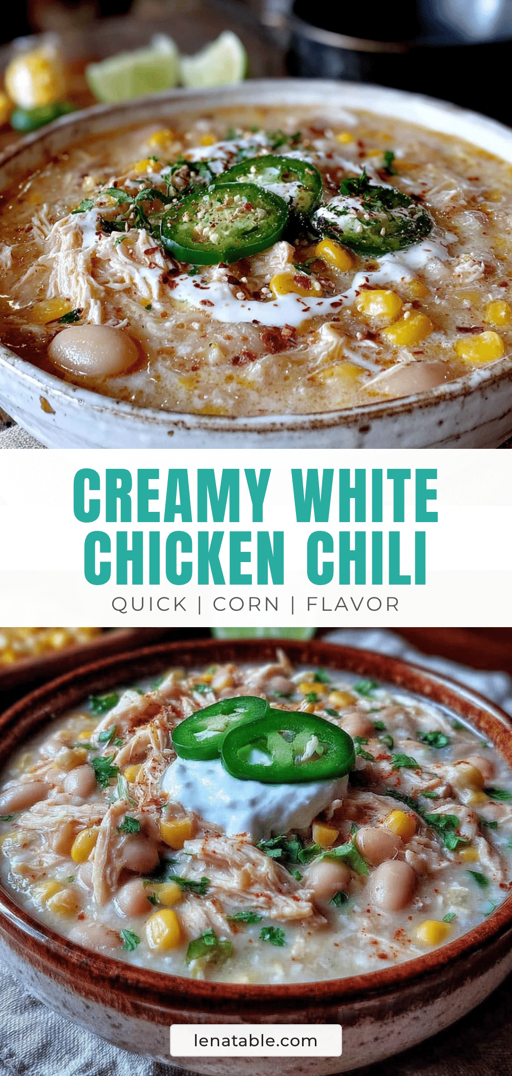 creamy white chicken chili with corn recipe