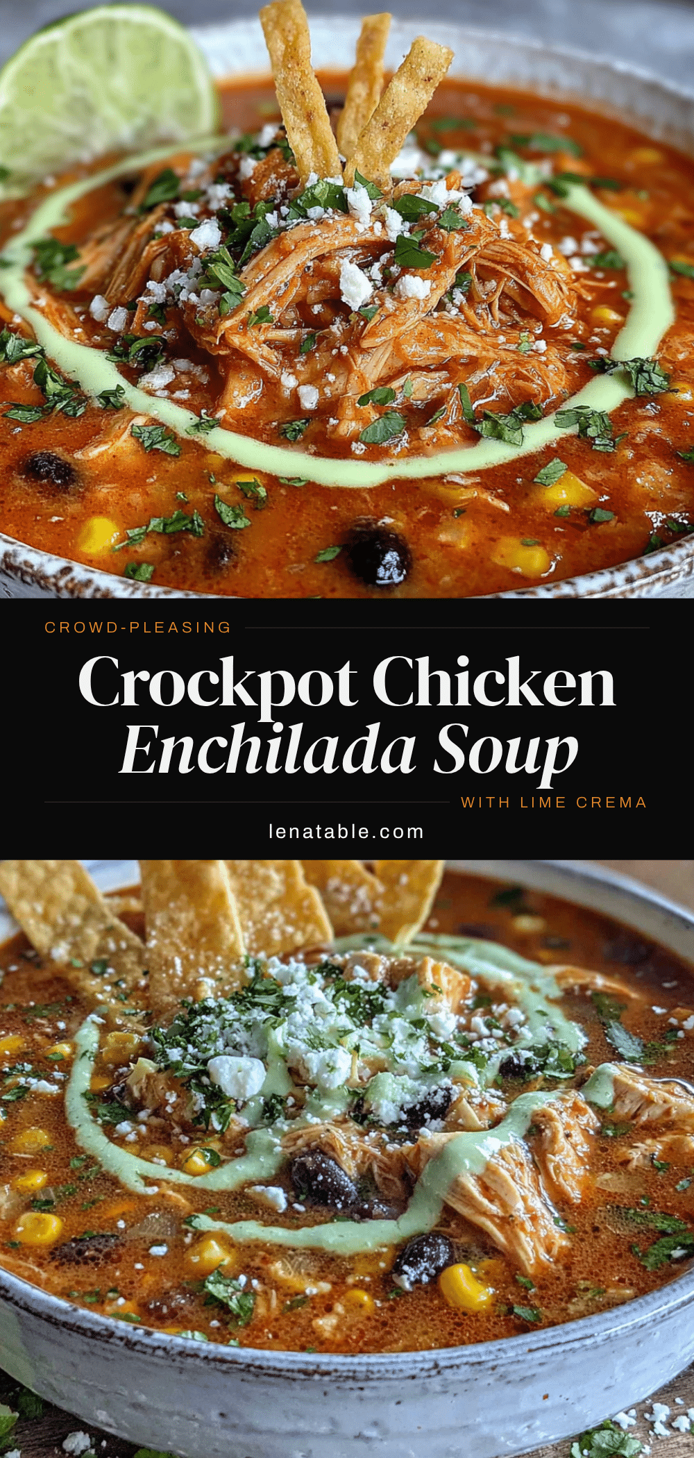 Crockpot chicken enchilada soup recipe