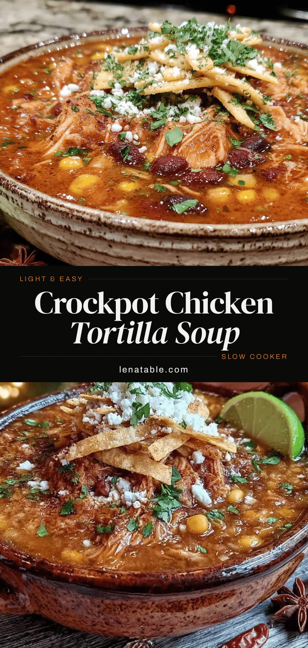 crockpot chicken tortilla soup recipe