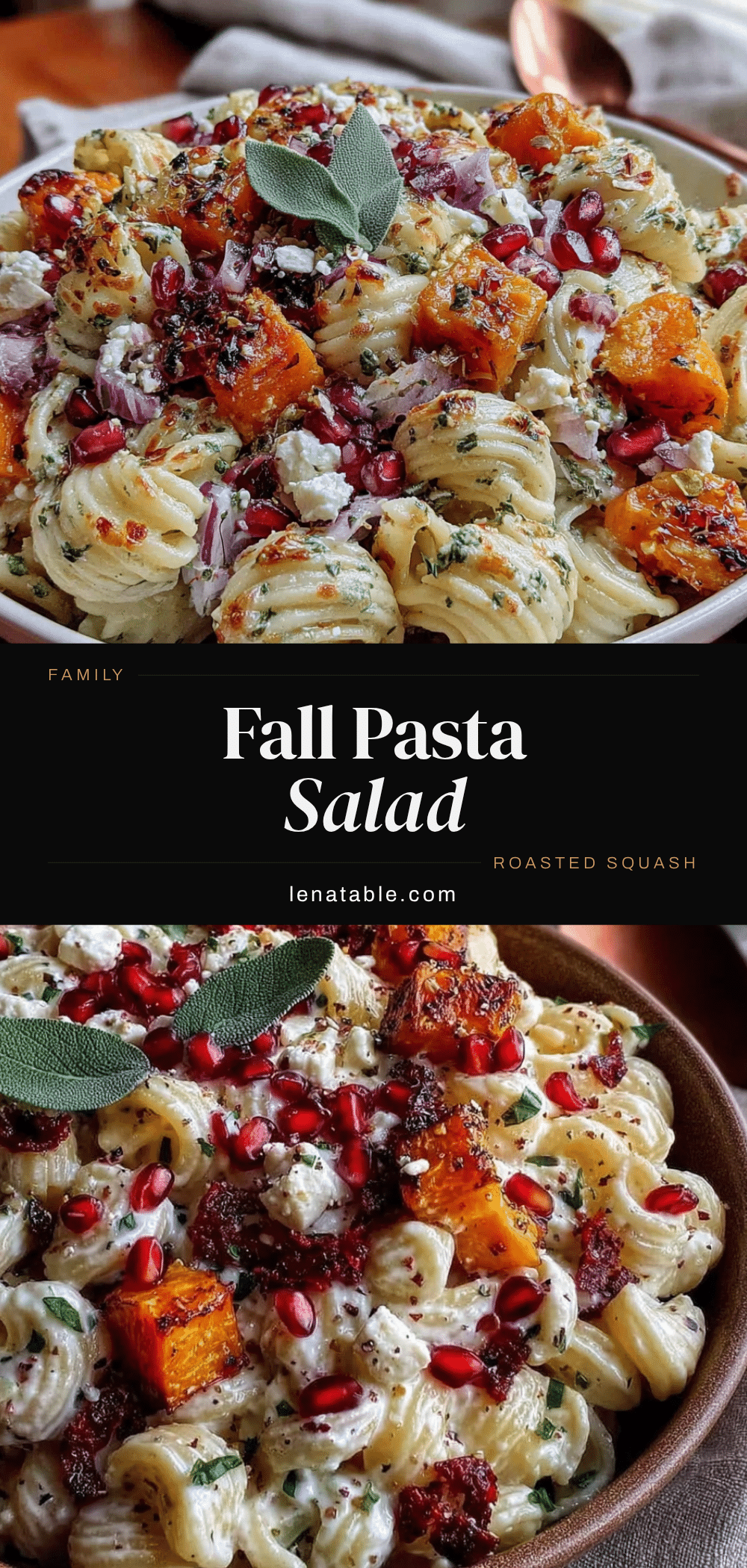easy fall pasta salad with roasted butternut squash recipe