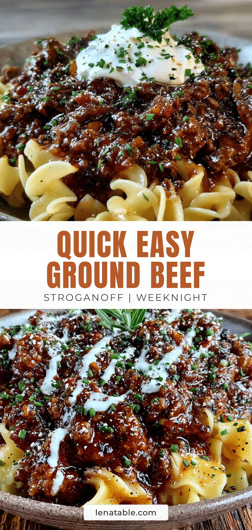 easy ground beef stroganoff recipe