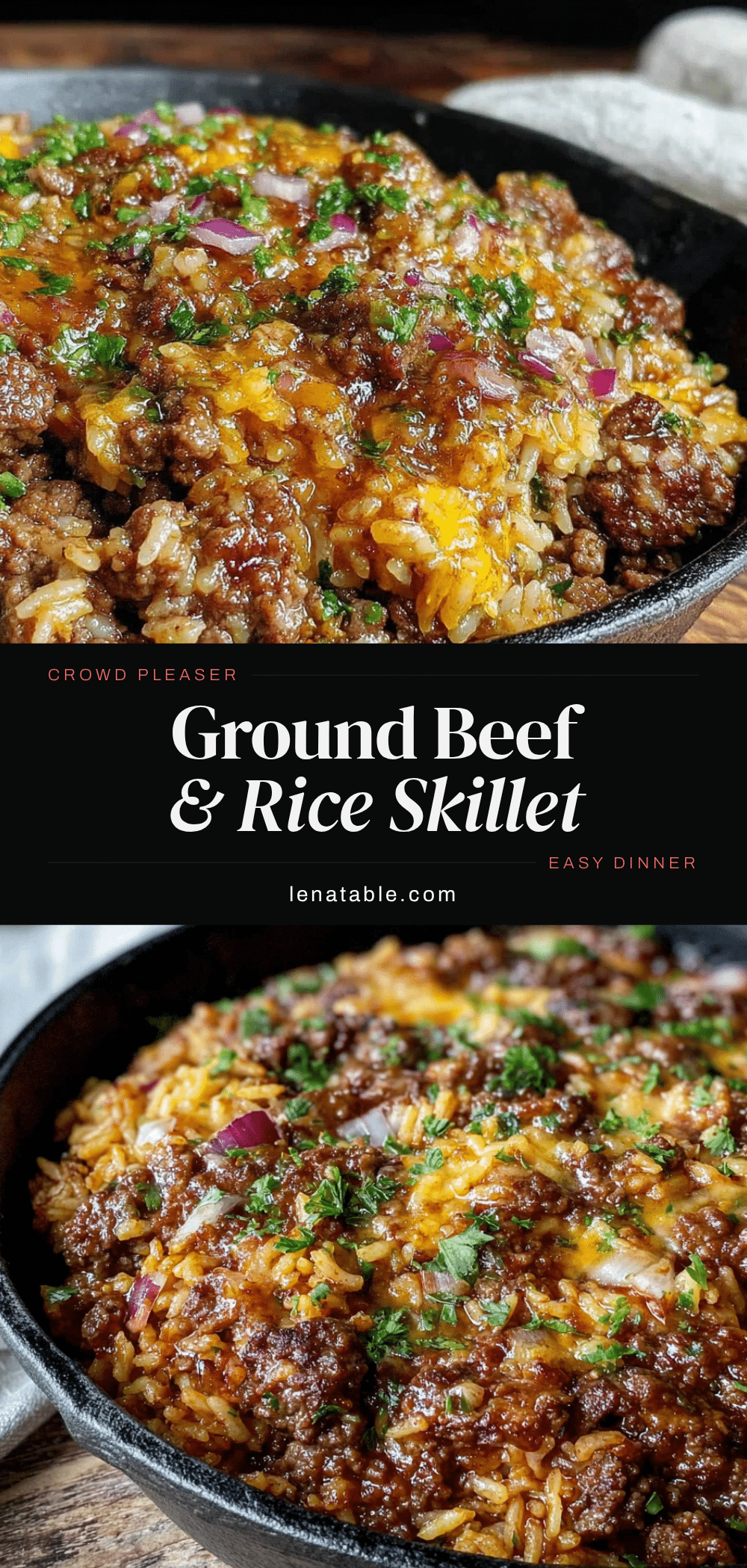 ground beef and rice skillet recipe