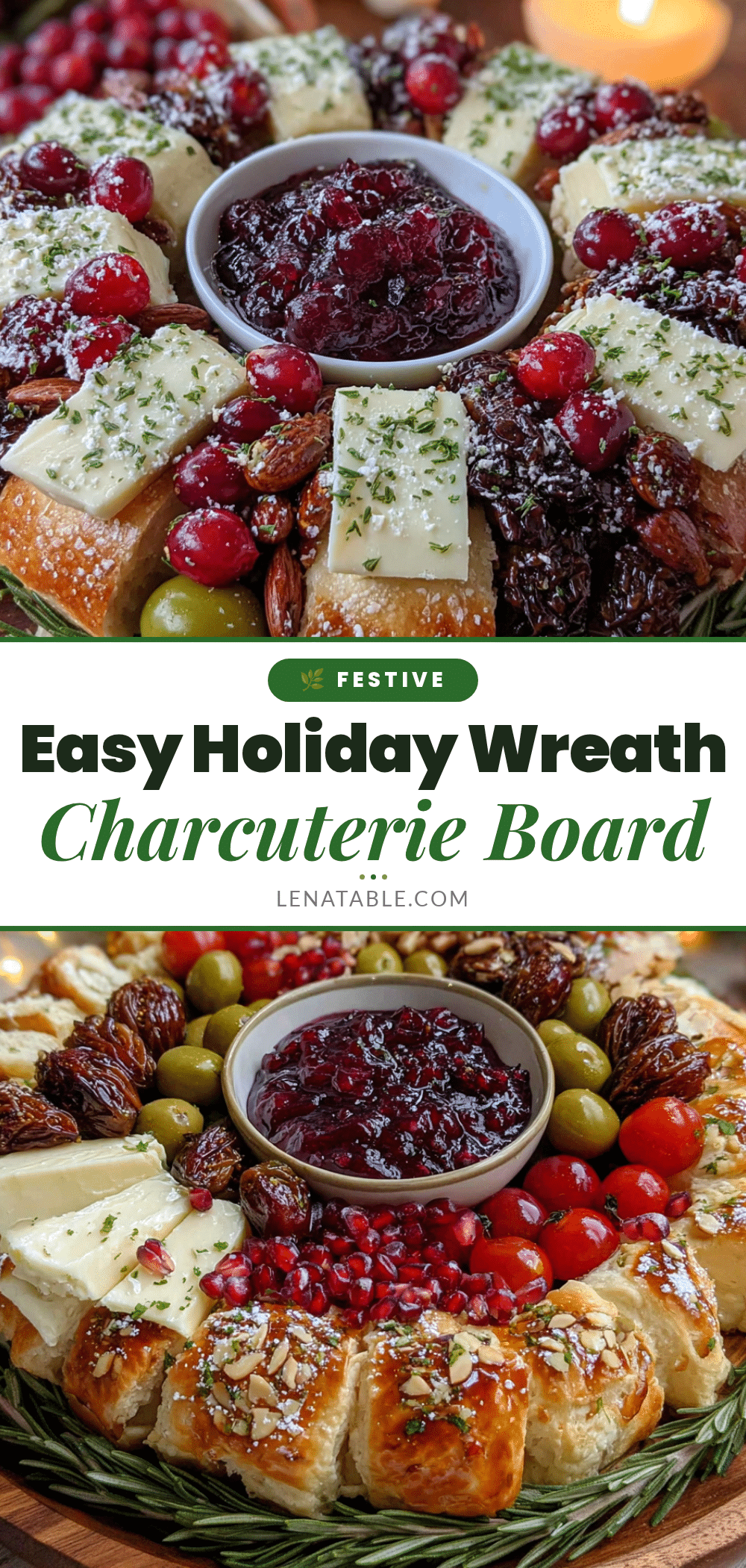 holiday wreath charcuterie board recipe
